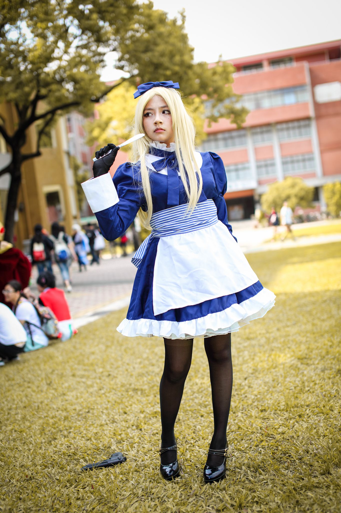 外拍台湾超萌COS女仆黑丝妹子-图33