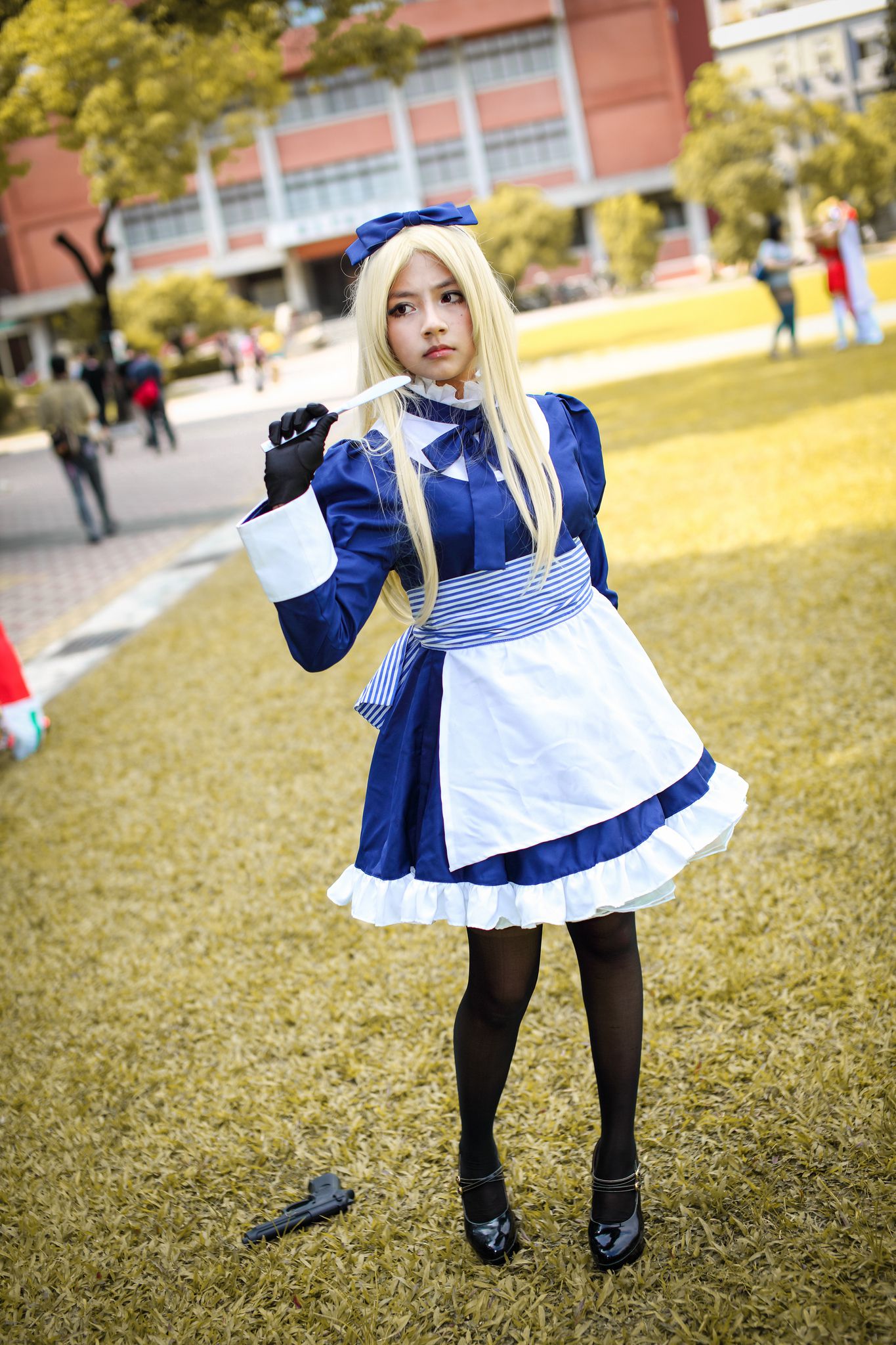 外拍台湾超萌COS女仆黑丝妹子-图34