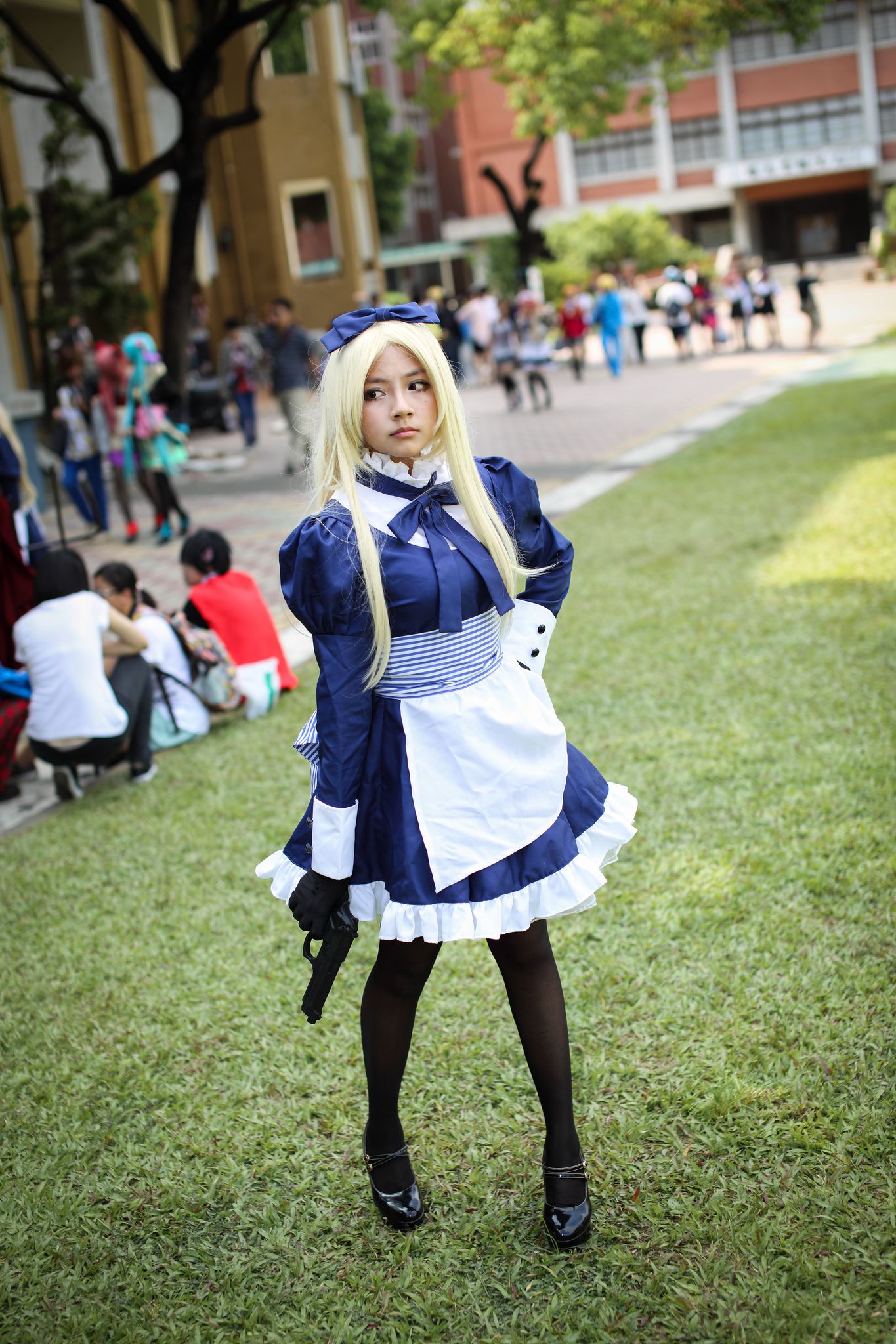 外拍台湾超萌COS女仆黑丝妹子-图36