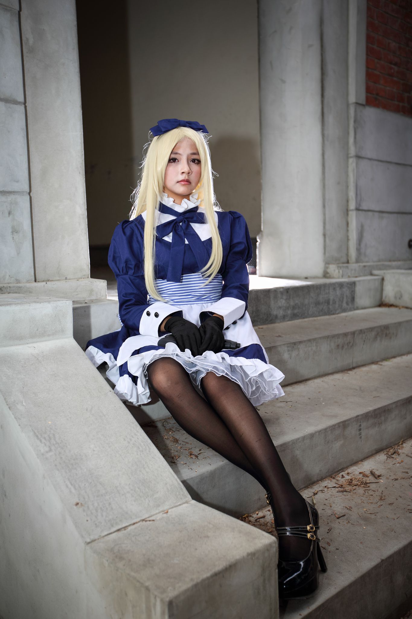外拍台湾超萌COS女仆黑丝妹子-图3