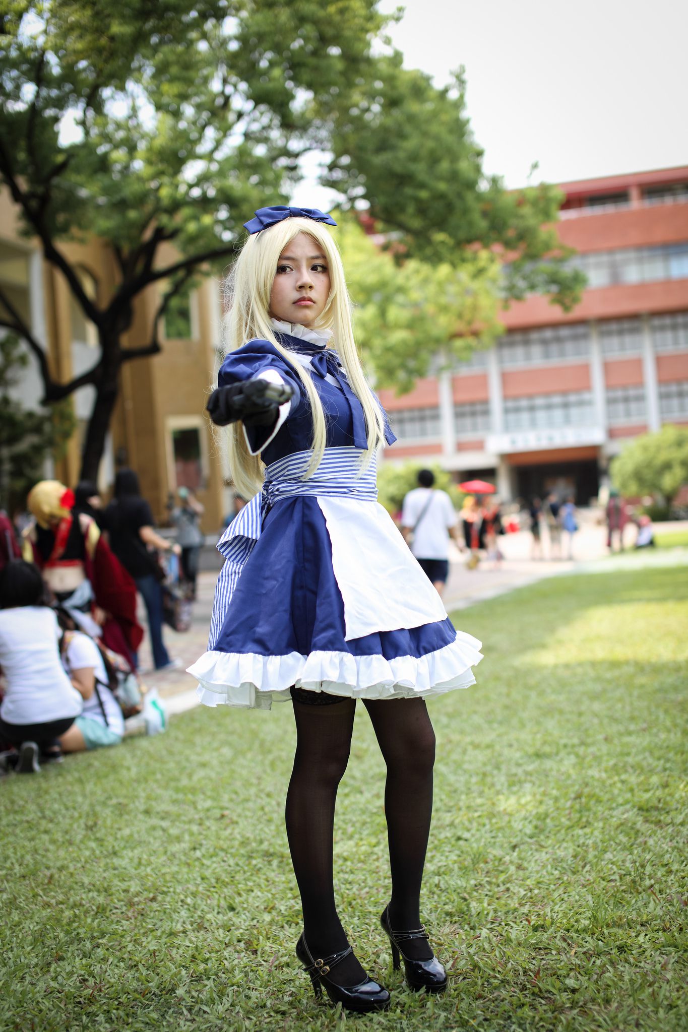 外拍台湾超萌COS女仆黑丝妹子-图40