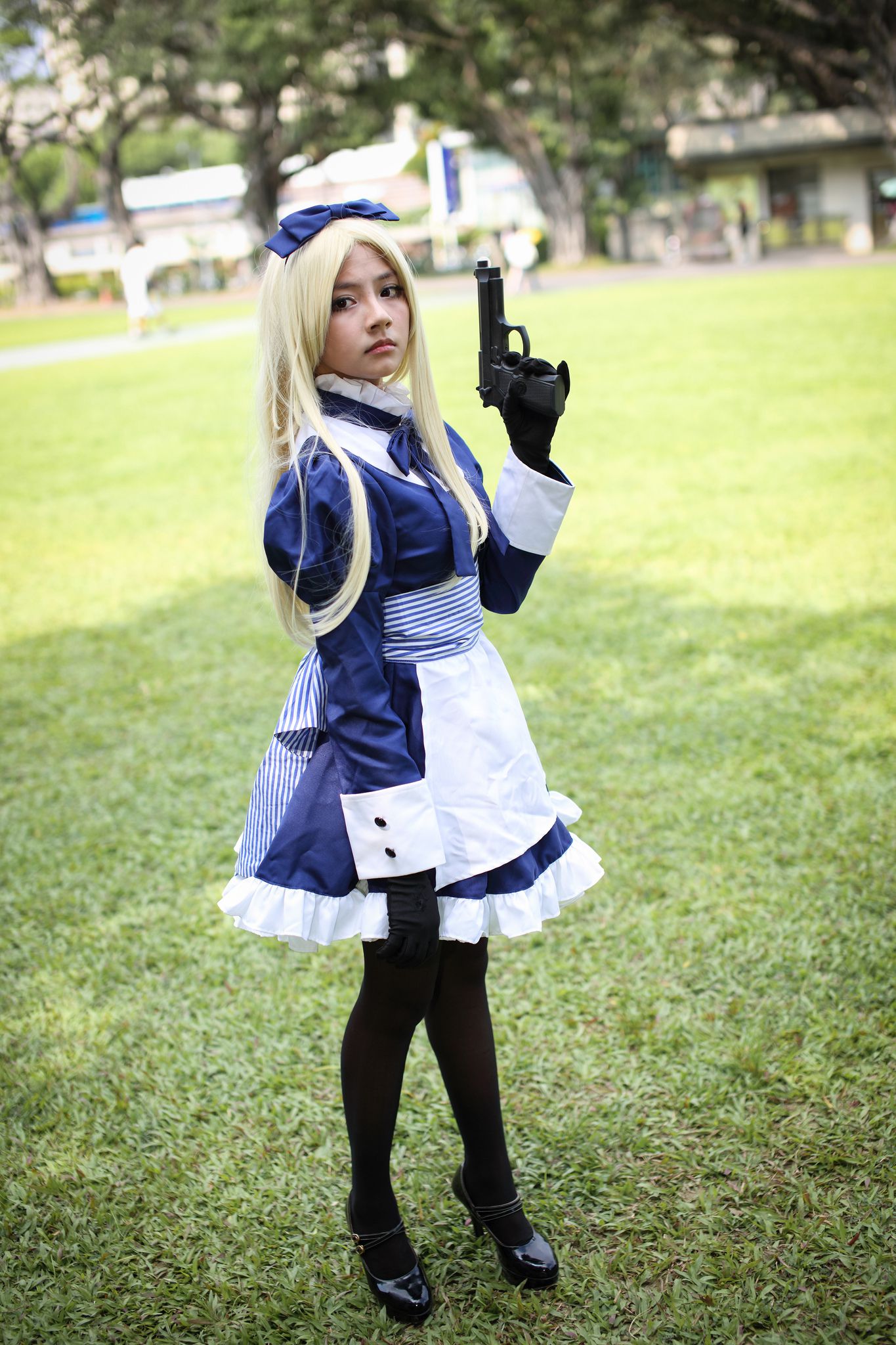 外拍台湾超萌COS女仆黑丝妹子-图42