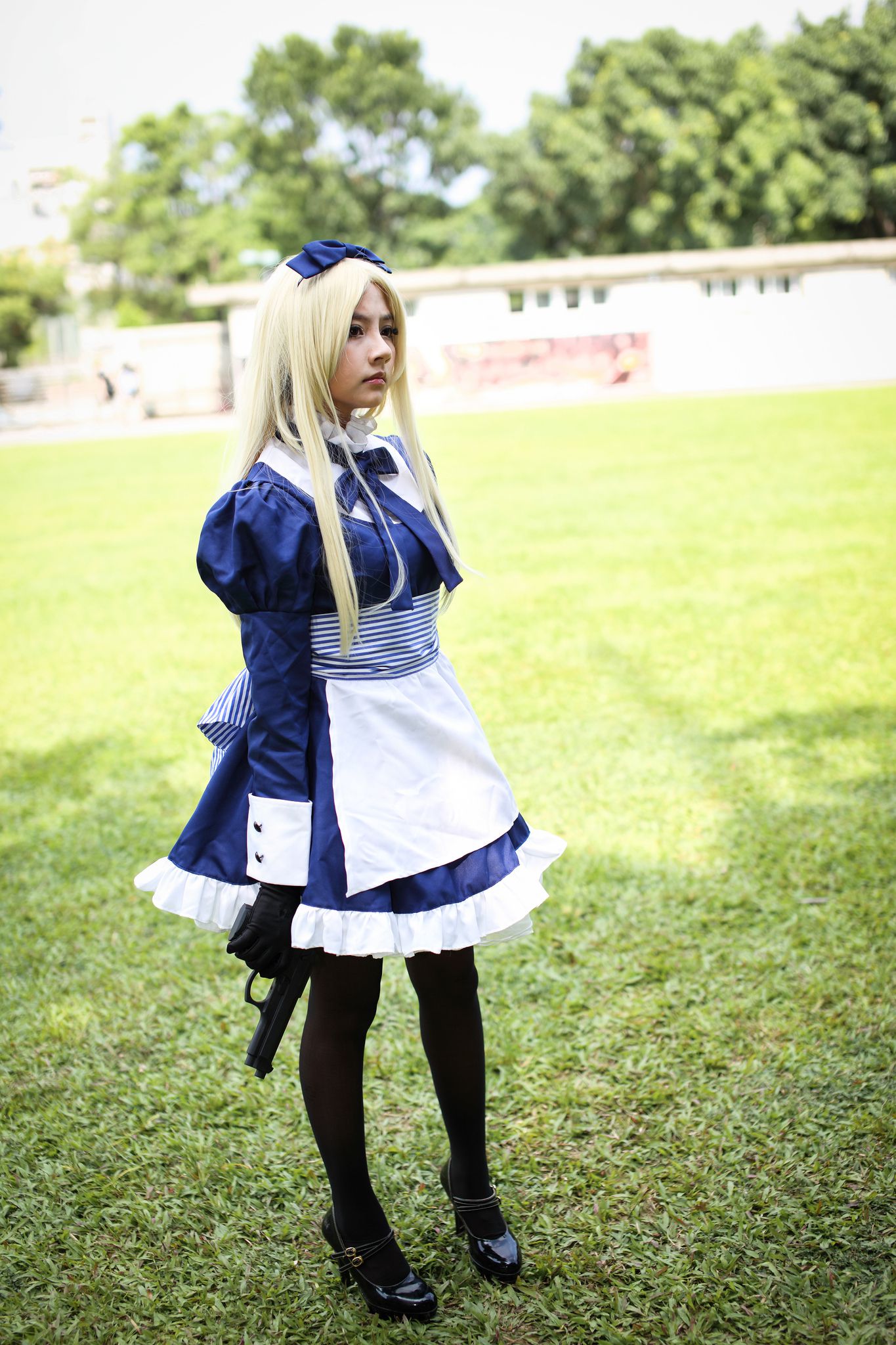 外拍台湾超萌COS女仆黑丝妹子-图43