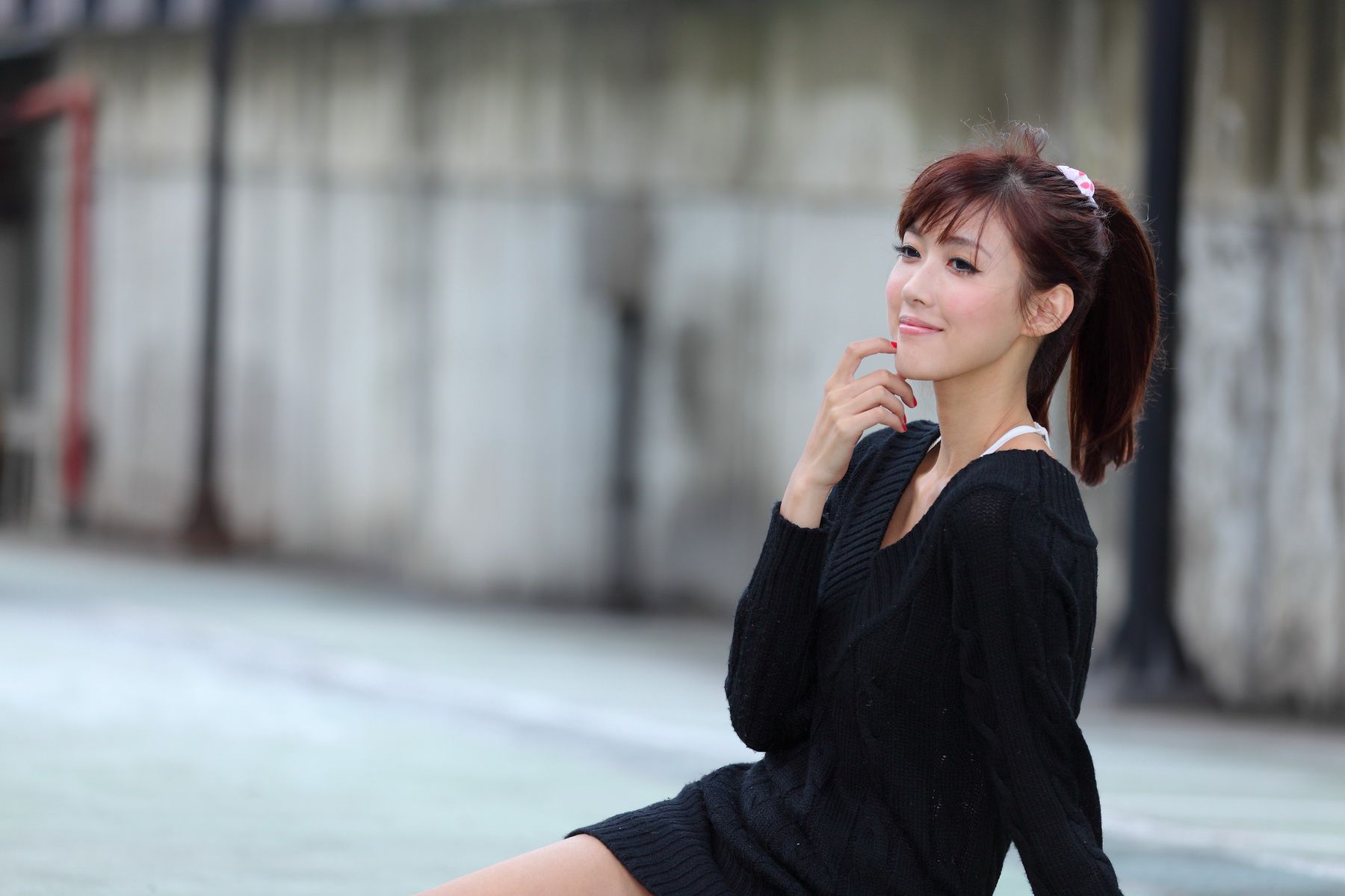 台湾模特Kila晶晶/金允乔《4组街拍系列图片》合集-图1