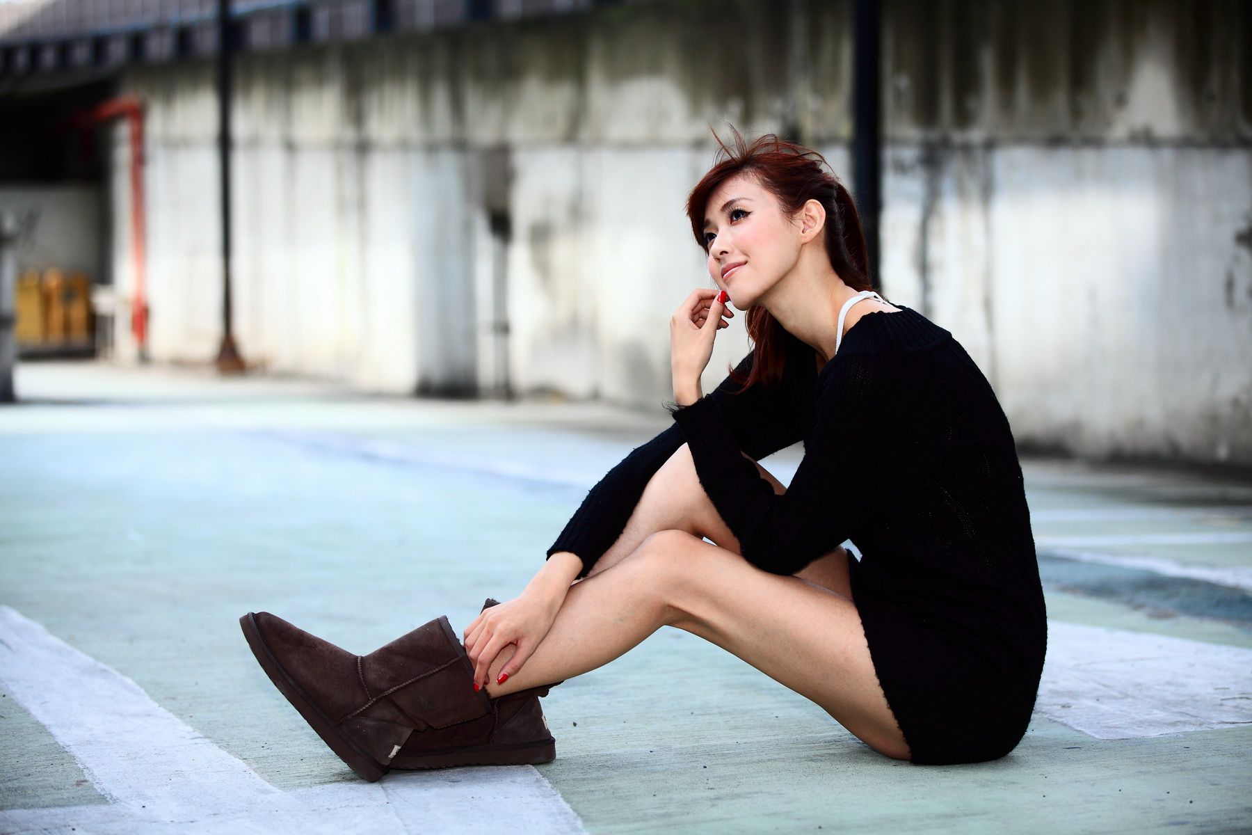 台湾模特Kila晶晶/金允乔《4组街拍系列图片》合集-图2