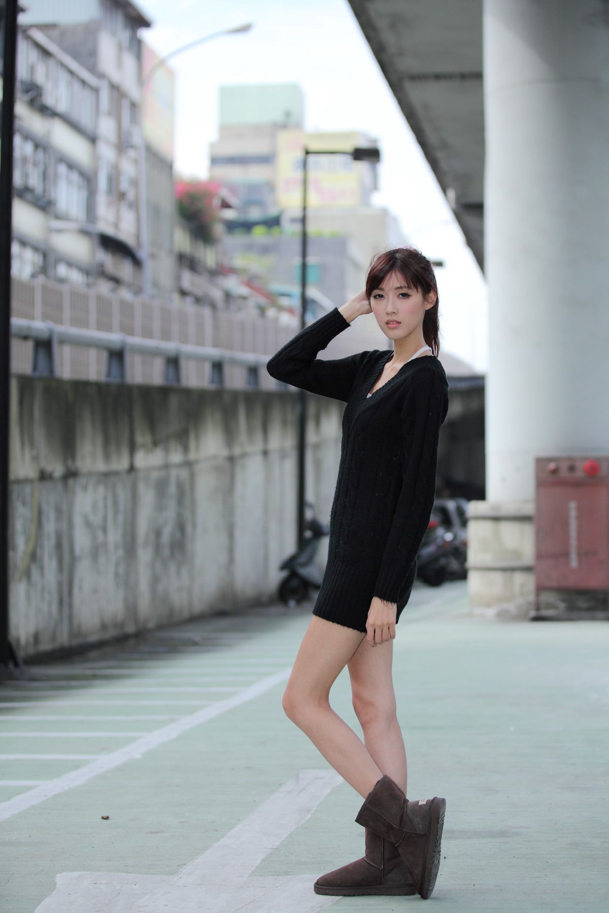 台湾模特Kila晶晶/金允乔《4组街拍系列图片》合集-图29