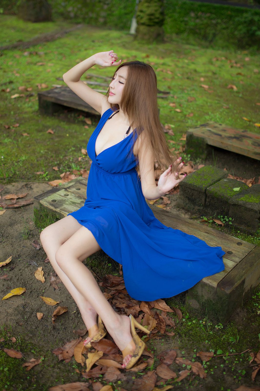 台湾赵芸Syuan《极品蓝色长裙女神》-图123