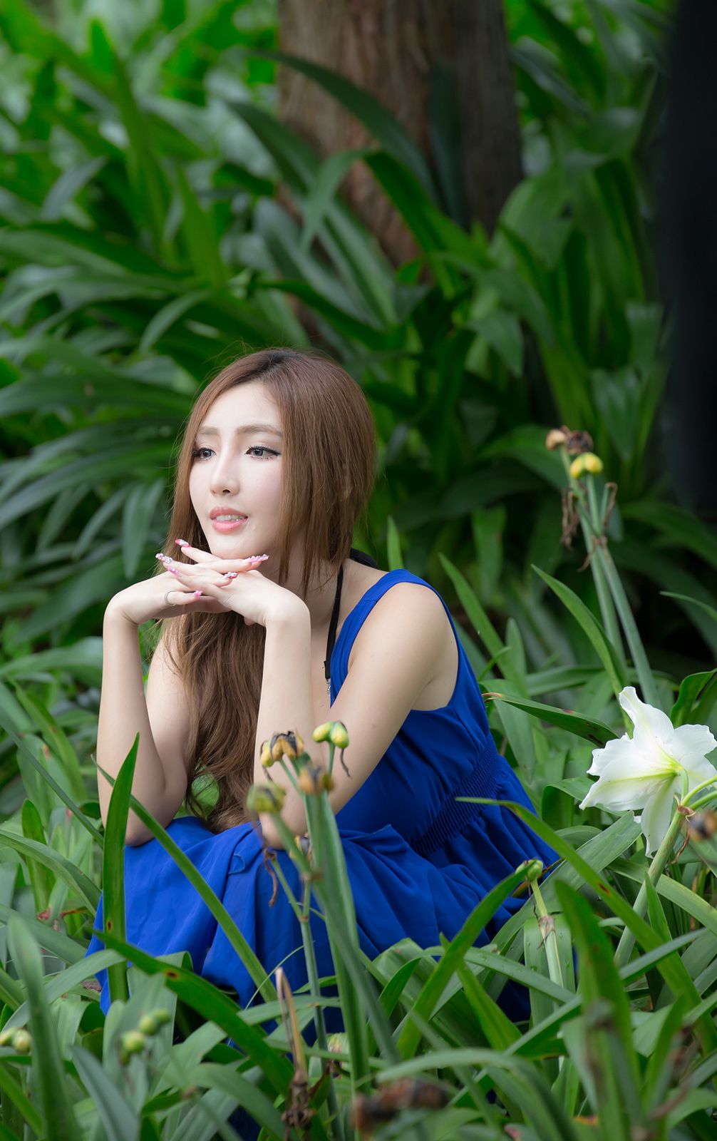 台湾赵芸Syuan《极品蓝色长裙女神》-图32