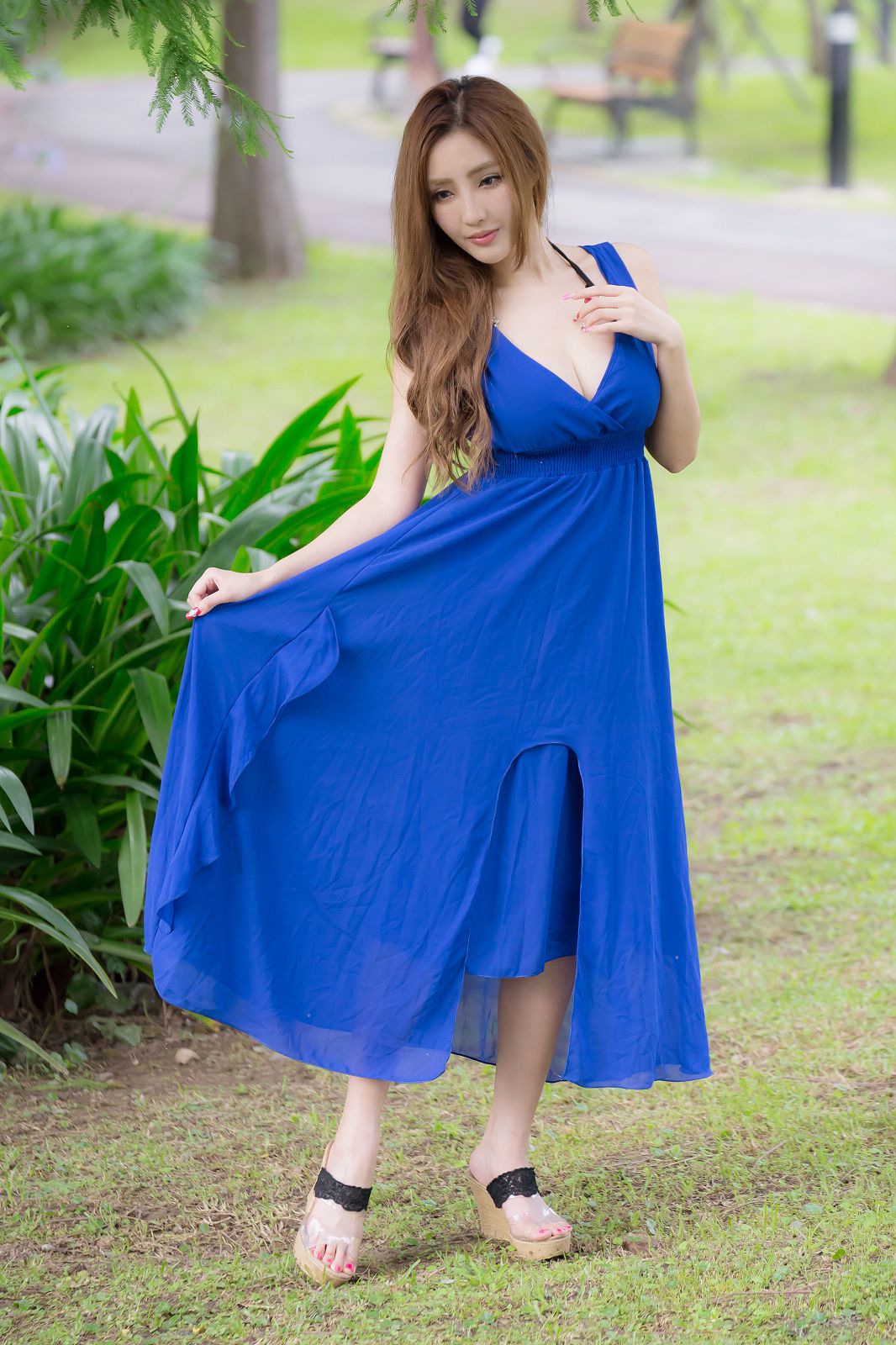 台湾赵芸Syuan《极品蓝色长裙女神》-图36