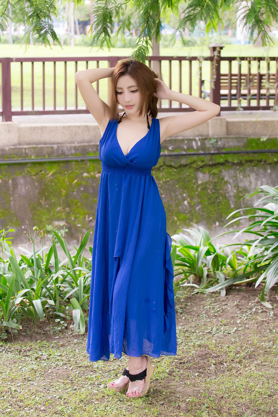 台湾赵芸Syuan《极品蓝色长裙女神》-图38