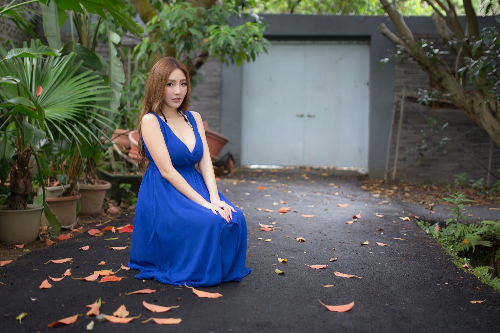 台湾赵芸Syuan《极品蓝色长裙女神》-图64