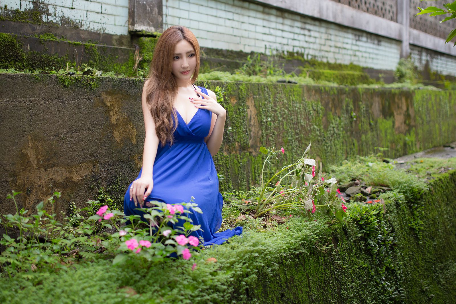 台湾赵芸Syuan《极品蓝色长裙女神》-图73