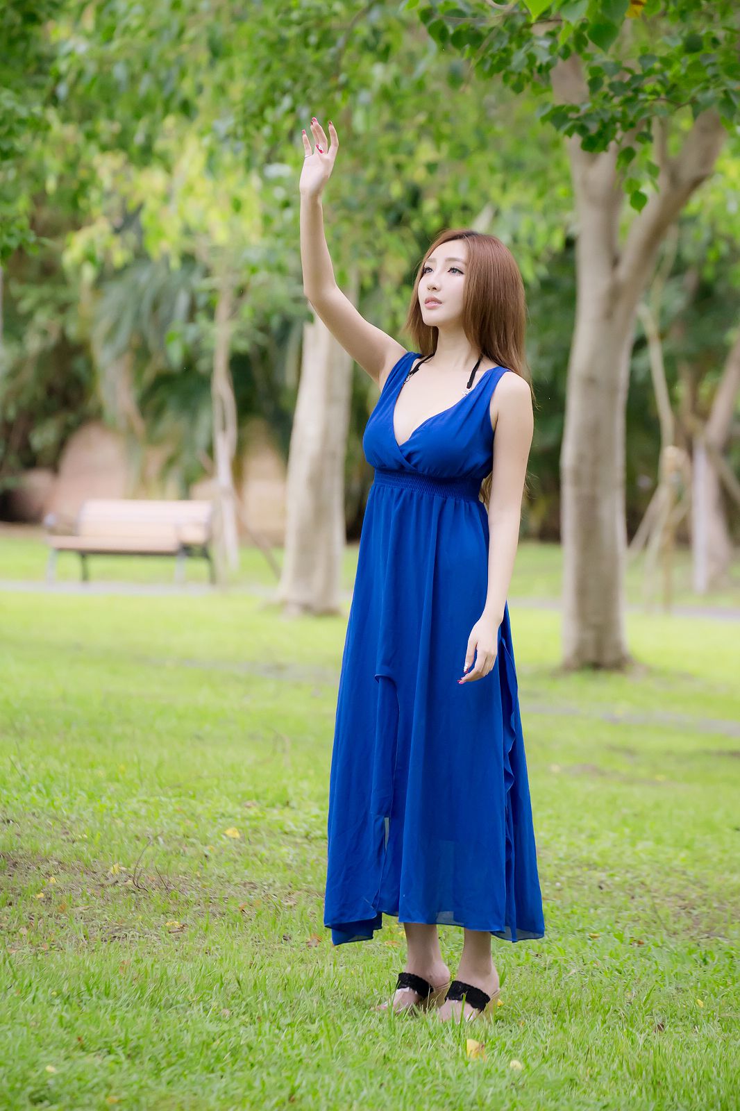 台湾赵芸Syuan《极品蓝色长裙女神》-图8