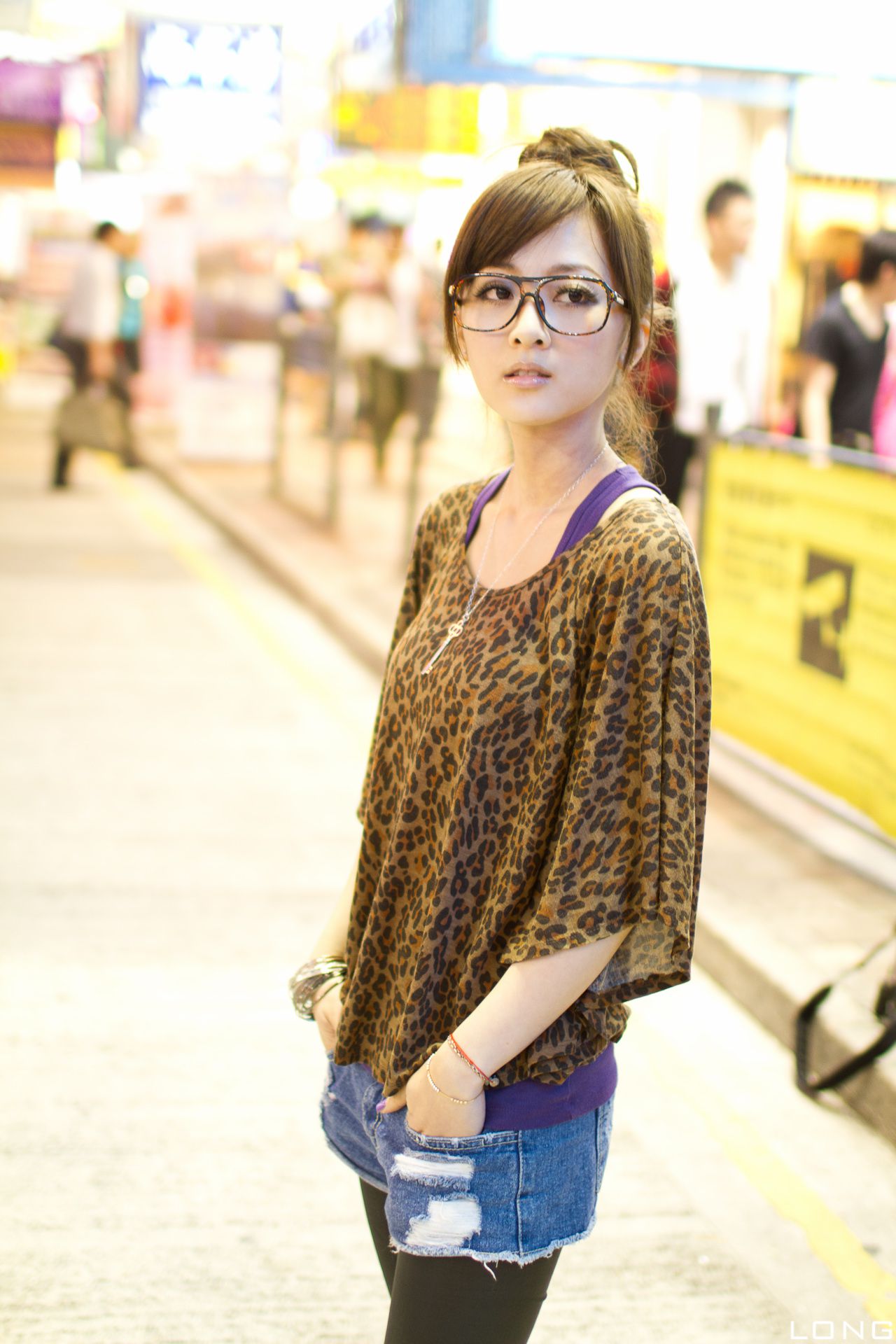 台湾果子MM《港澳之旅》夜市街拍系列-图12