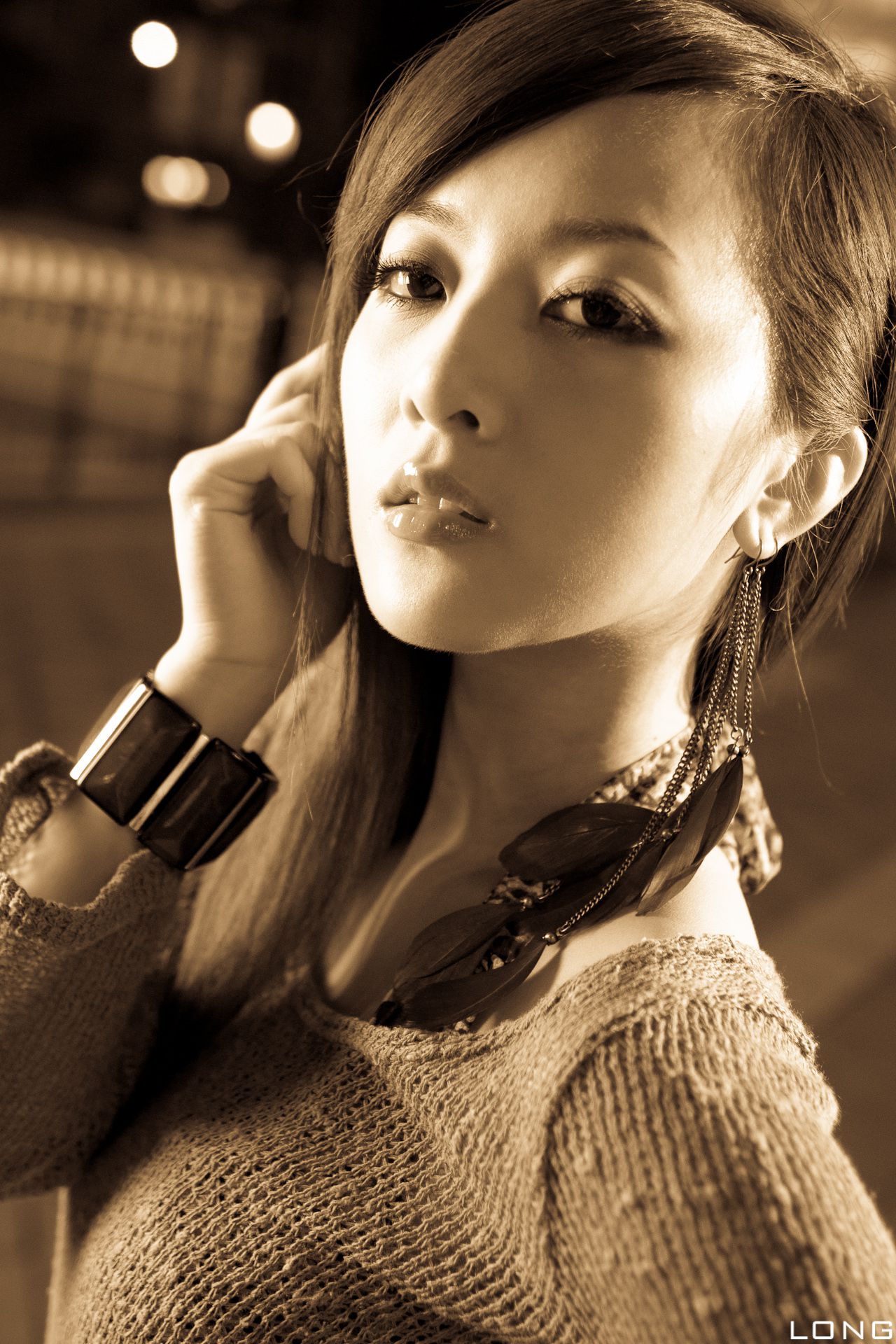 张允霏/果子MM《港澳之旅》长裙夜拍-图34