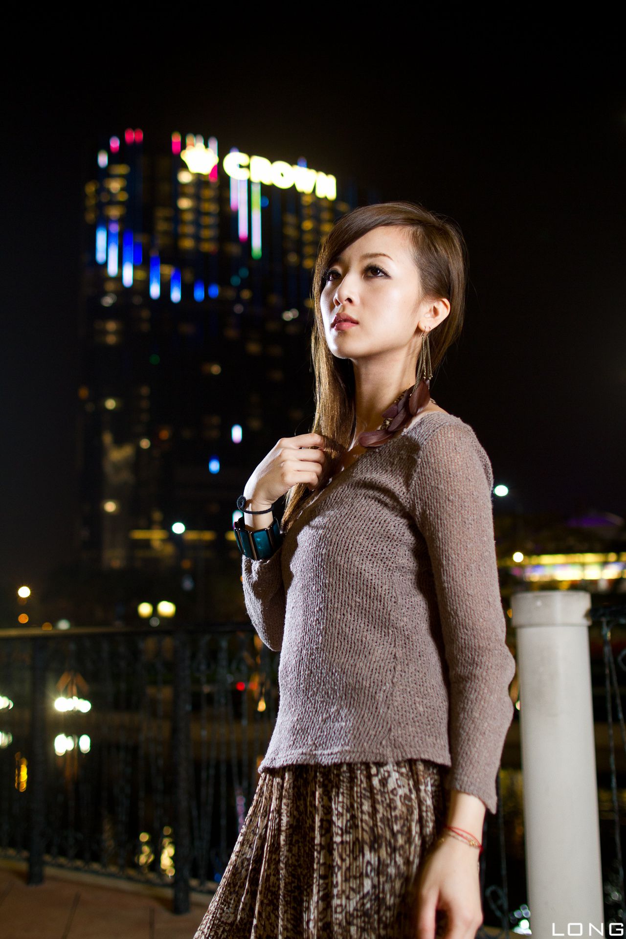 张允霏/果子MM《港澳之旅》长裙夜拍-图39
