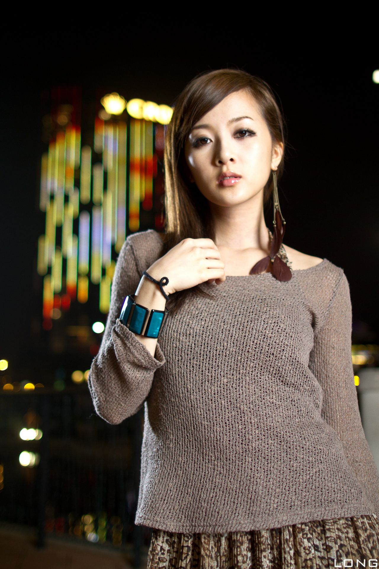 张允霏/果子MM《港澳之旅》长裙夜拍-图44