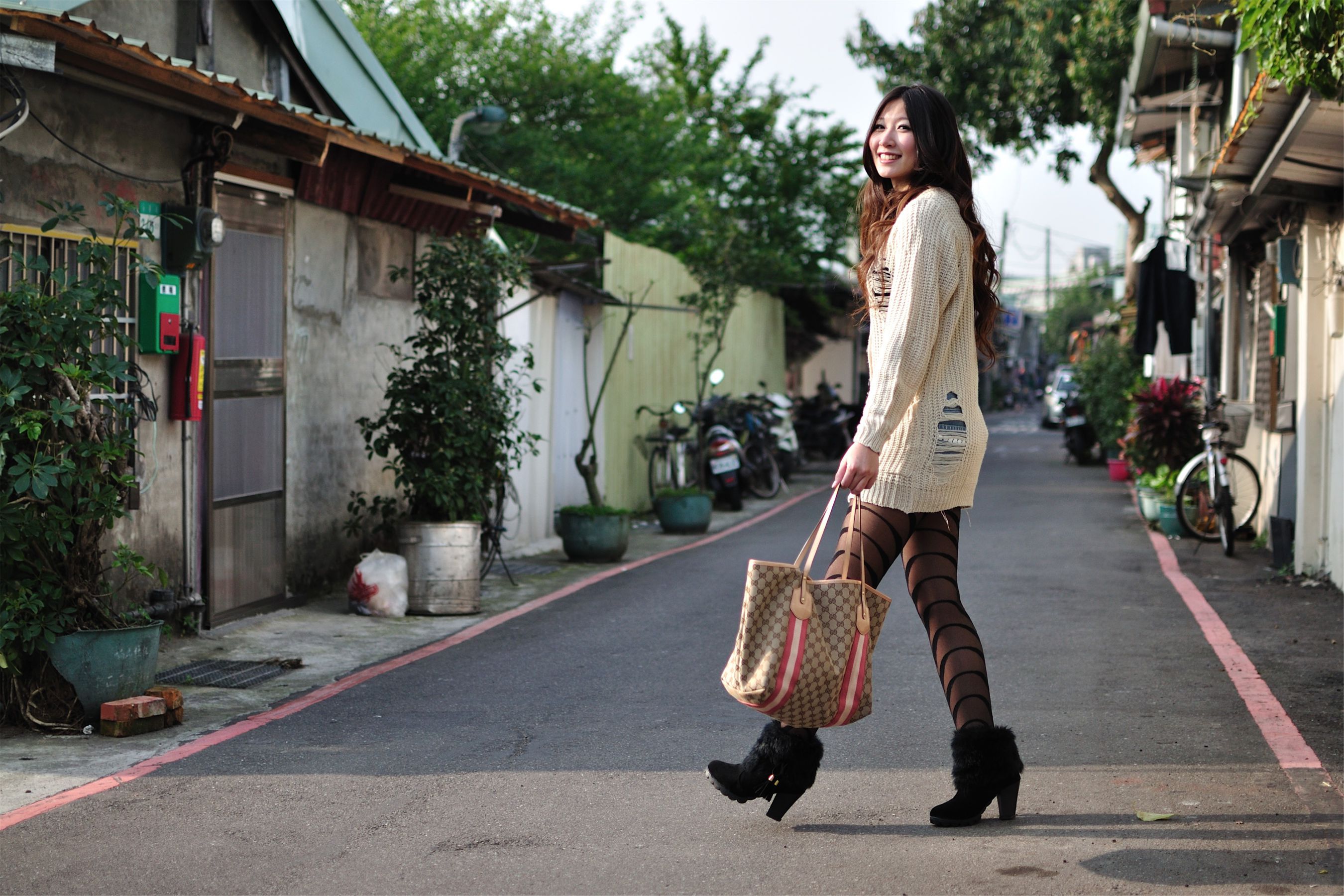 台湾美女模特Pink《永春街外拍》-图4