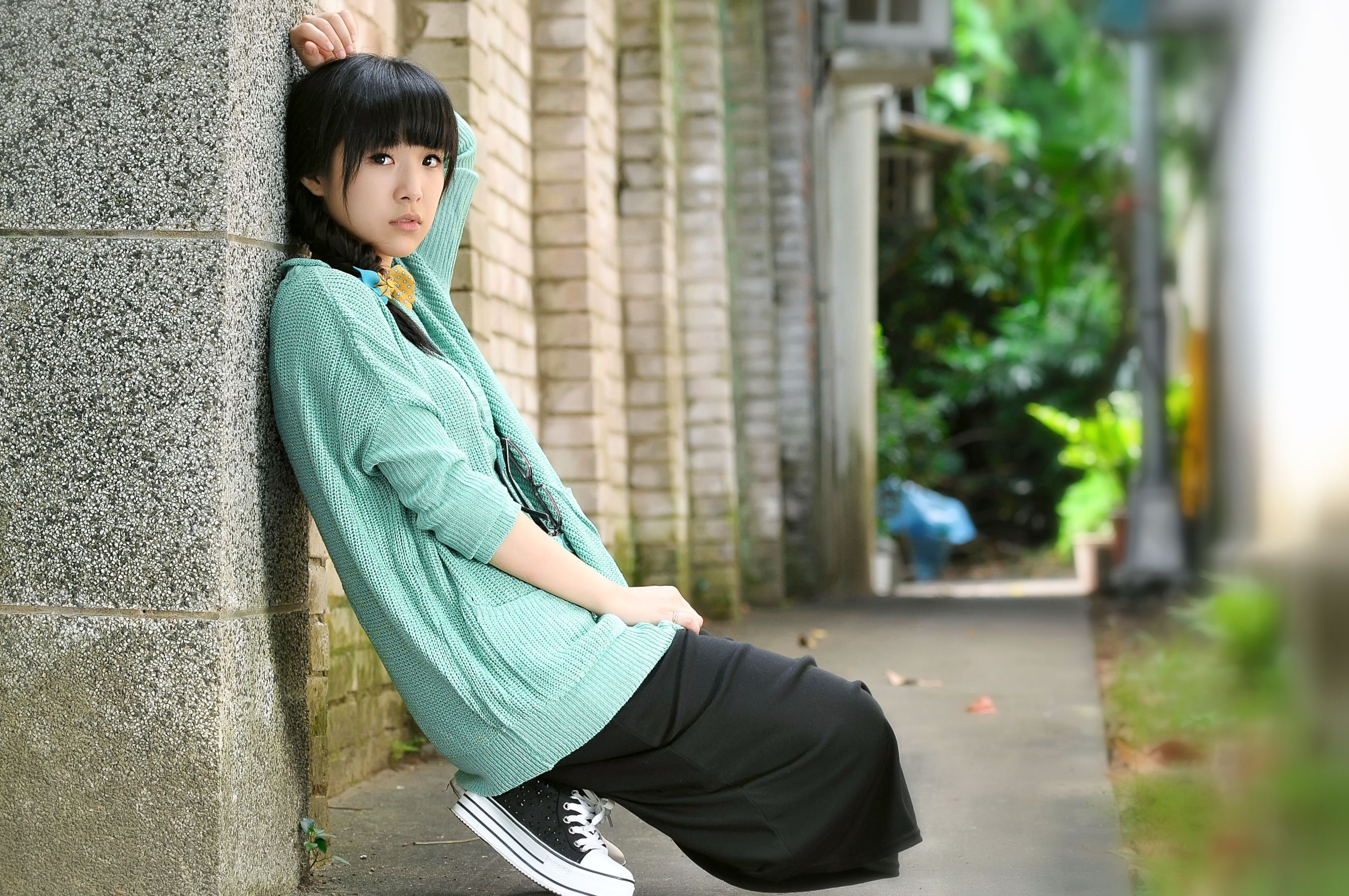 台湾清纯正妹茶茶《小清新外拍》写真图片集-图1