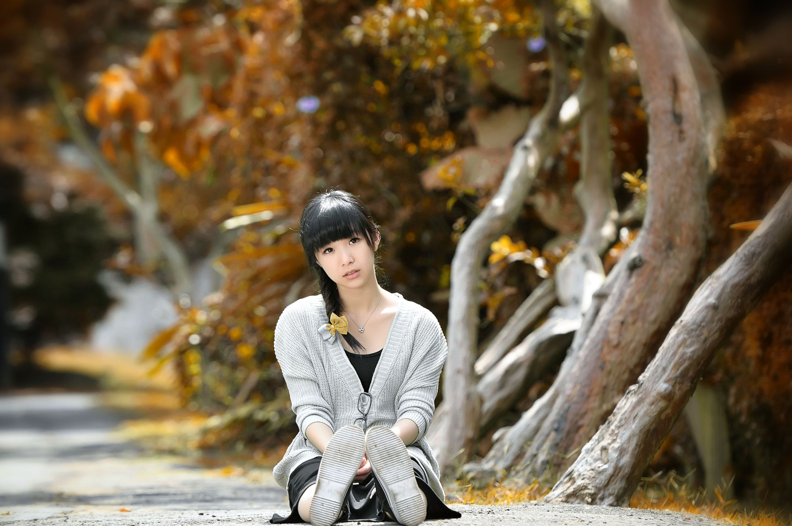 台湾清纯正妹茶茶《小清新外拍》写真图片集-图2