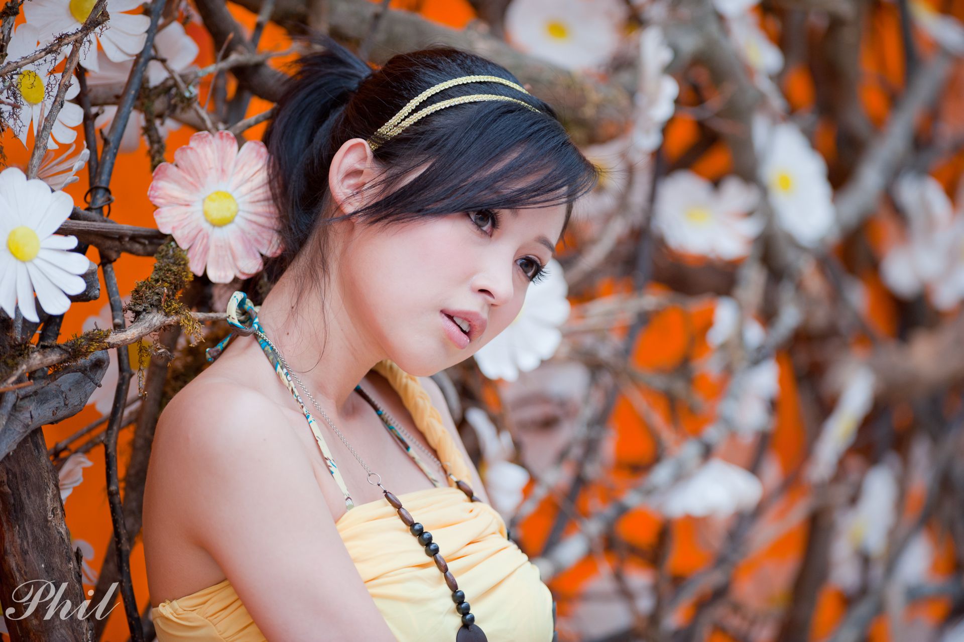 腿模Avy杜可薇《黄色吊带超短裙外拍》-图19