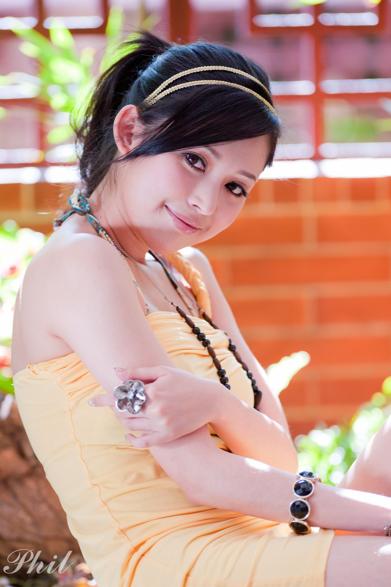 腿模Avy杜可薇《黄色吊带超短裙外拍》-图28