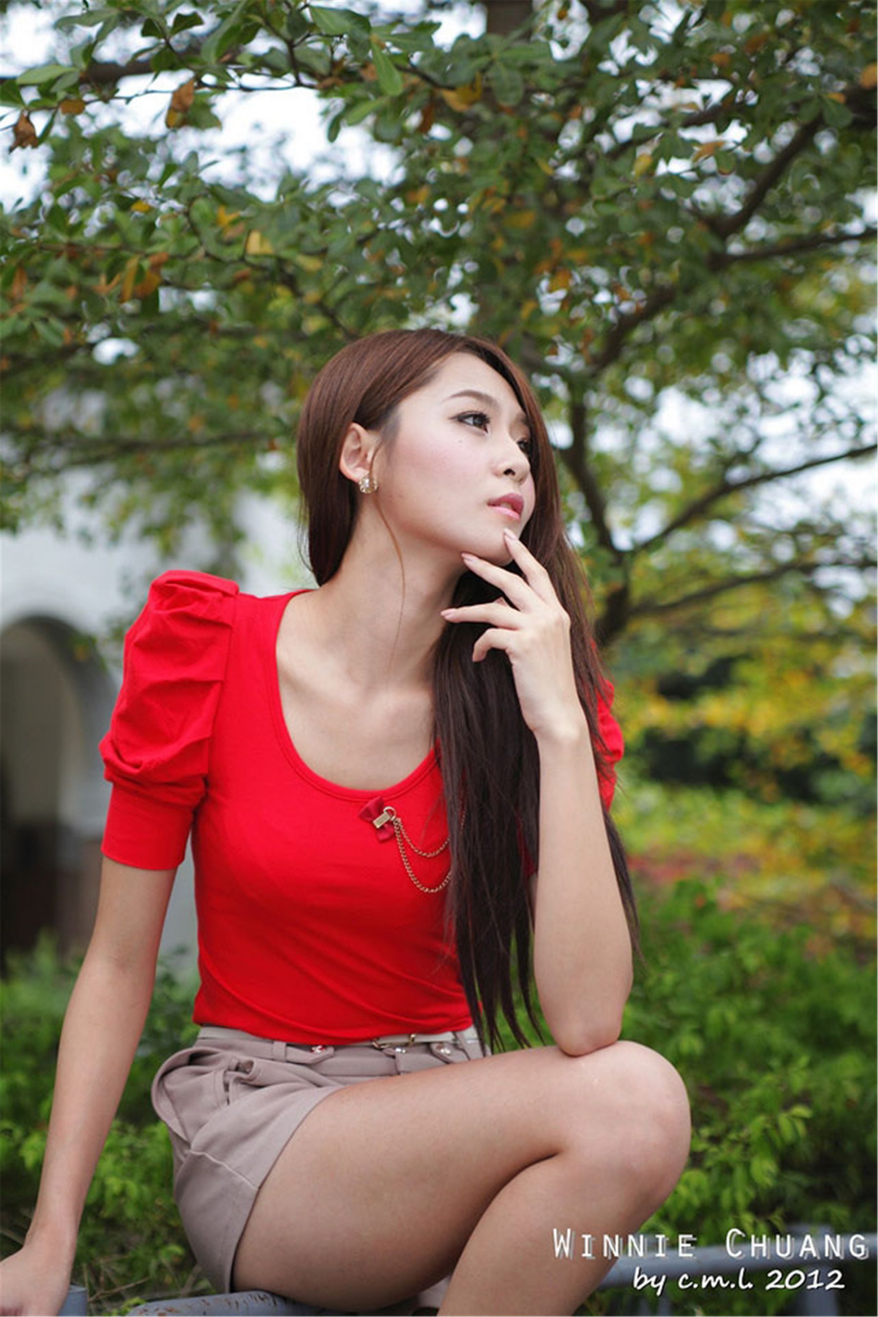 Winnie小雪/庄温妮《日新北市板桥区林家花园》外拍-图12