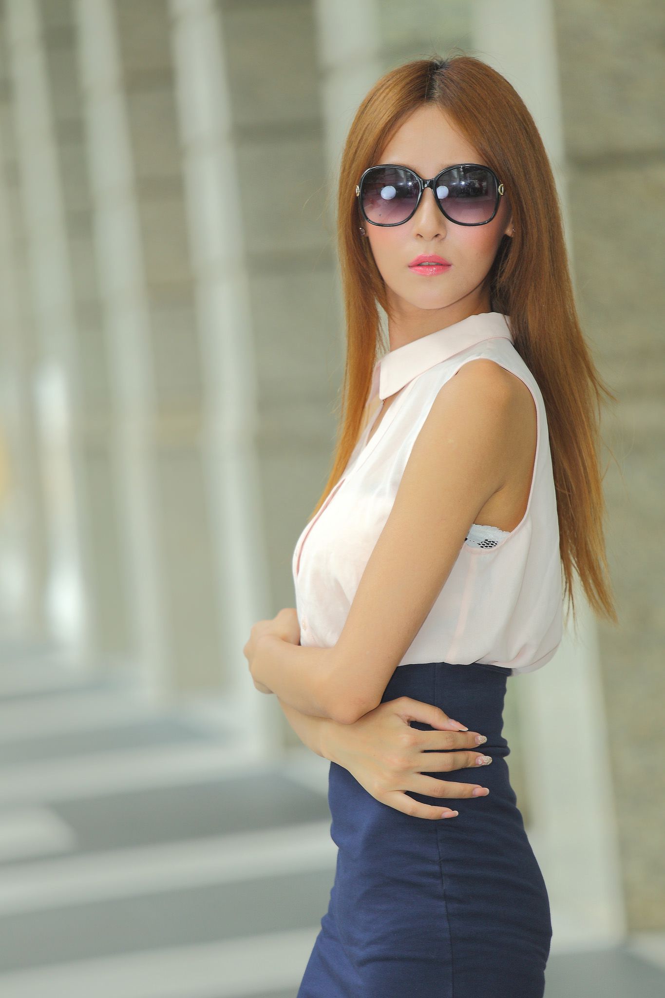 Winnie小雪/庄温妮《日新北市板桥区林家花园》外拍-图36