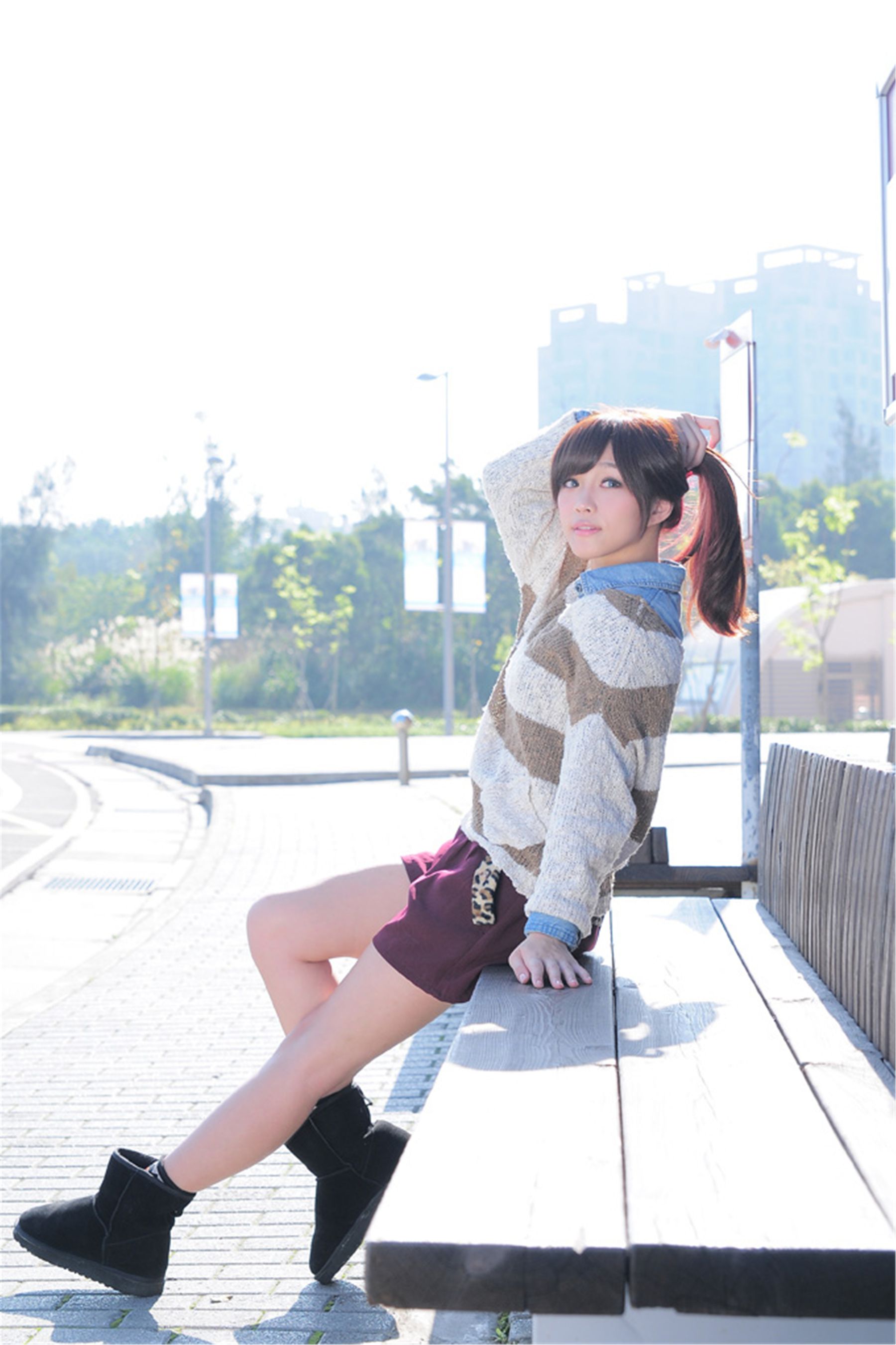 台湾明德高中校花涼涼《校园街拍》-图15