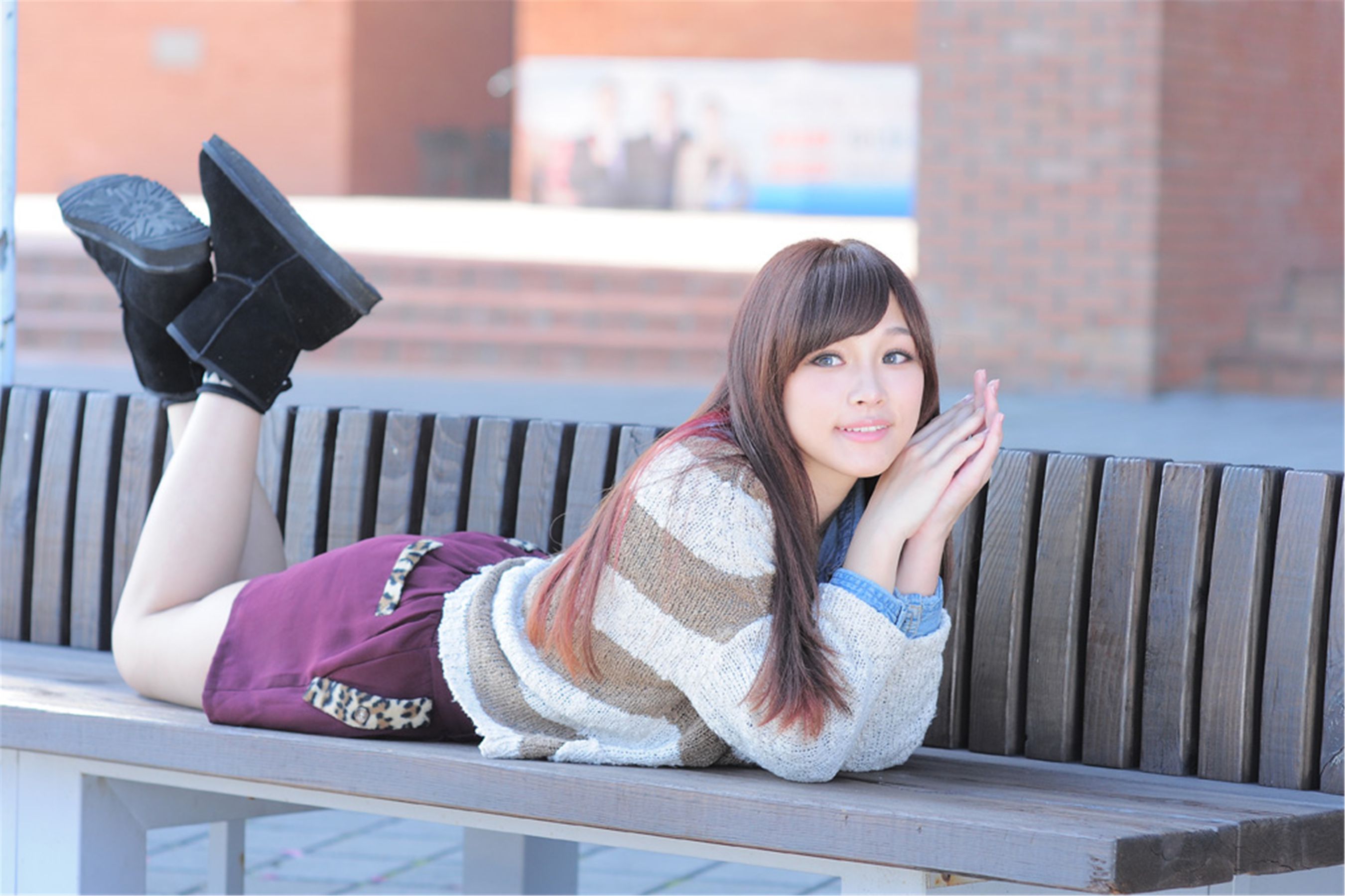 台湾明德高中校花涼涼《校园街拍》-图2