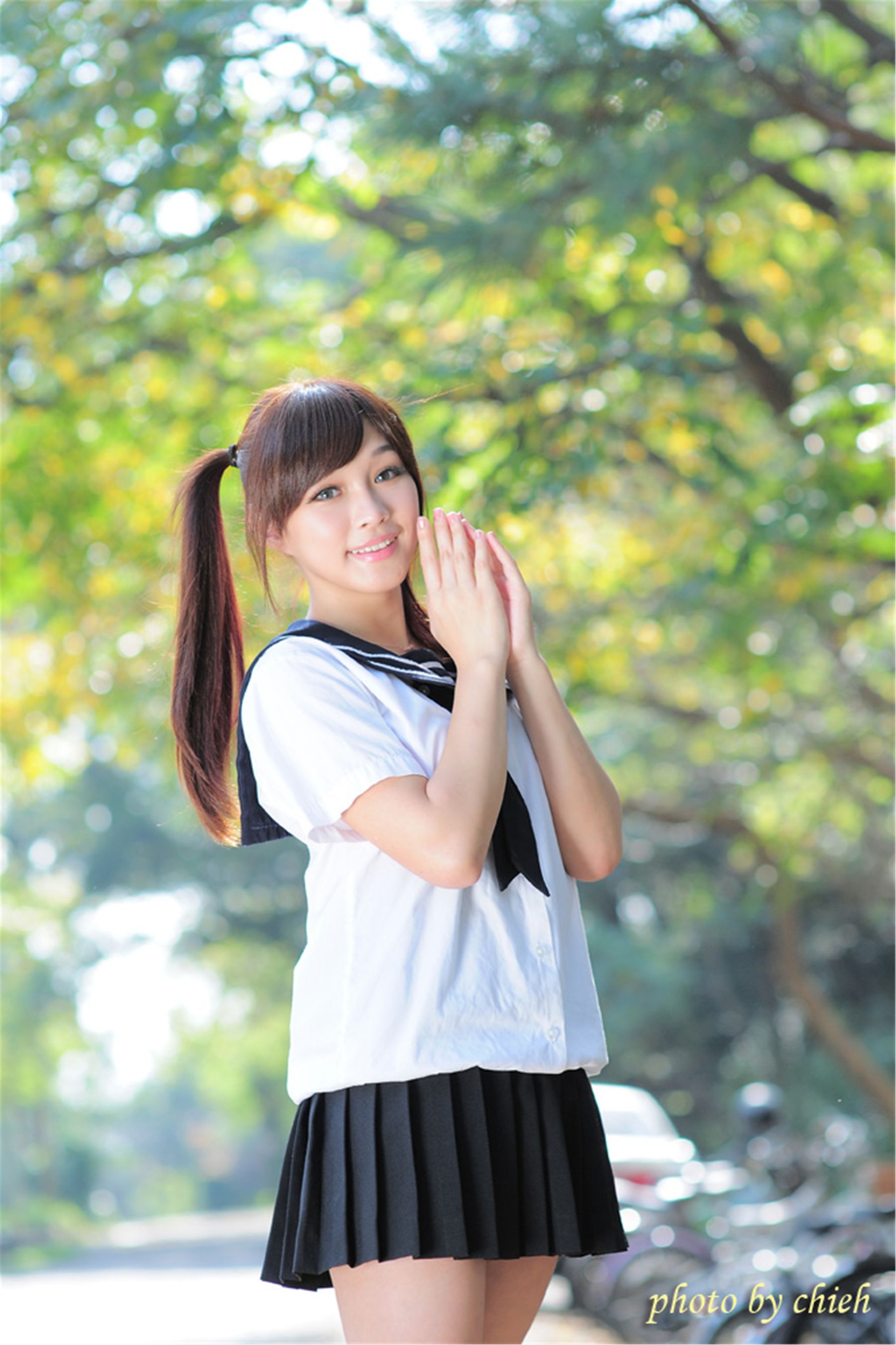 台湾明德高中校花涼涼《校园街拍》-图5