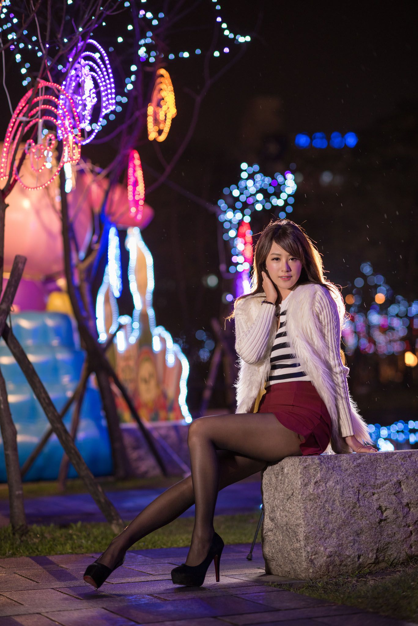 台湾美女夏晴MISO《圣诞外拍》-图7