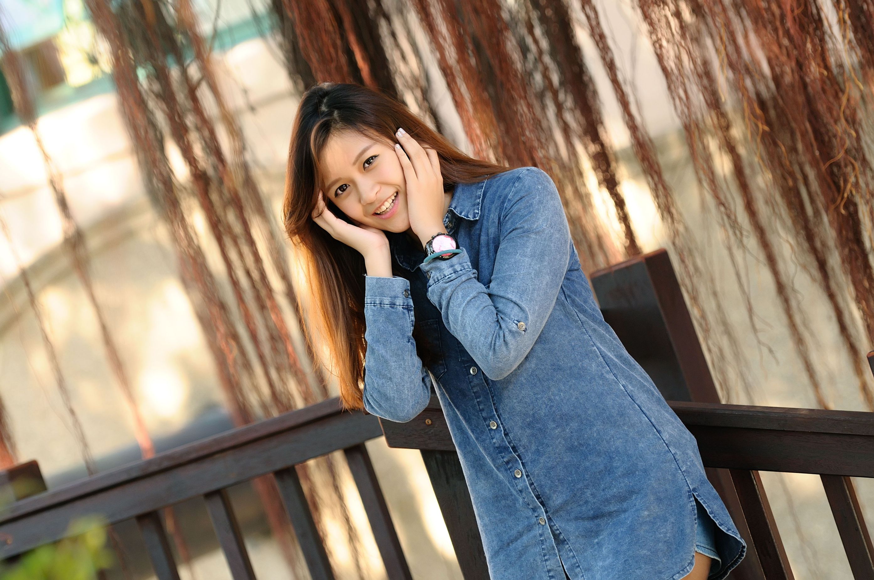 台湾少女Emily《小清新黑丝牛仔妹子》外拍-图9