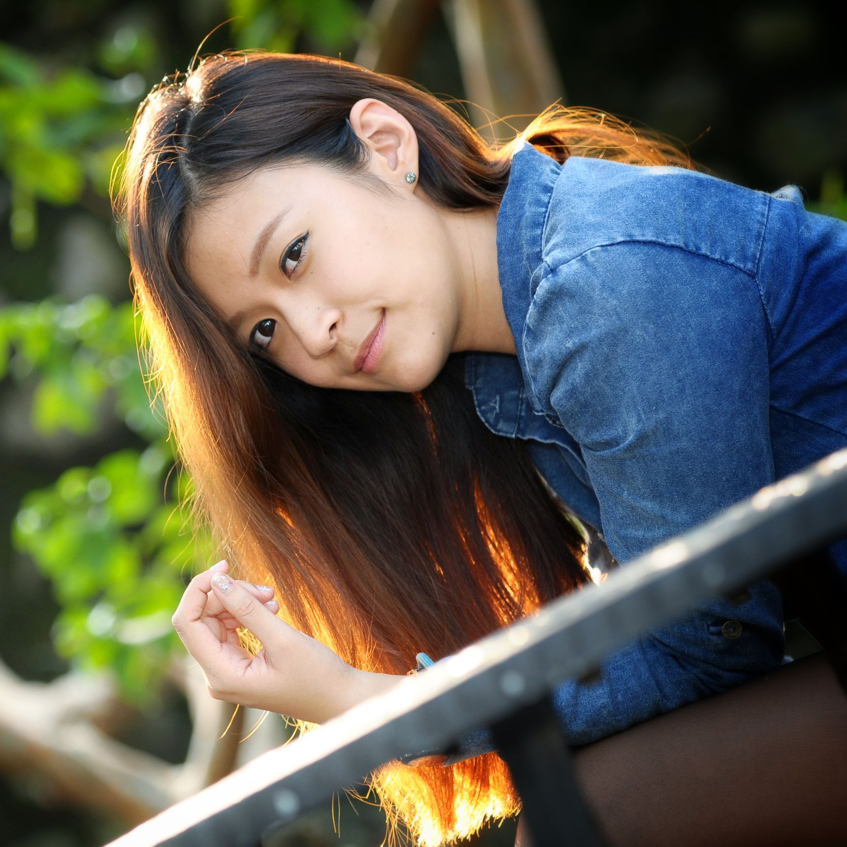 台湾少女Emily《小清新黑丝牛仔妹子》外拍-图14