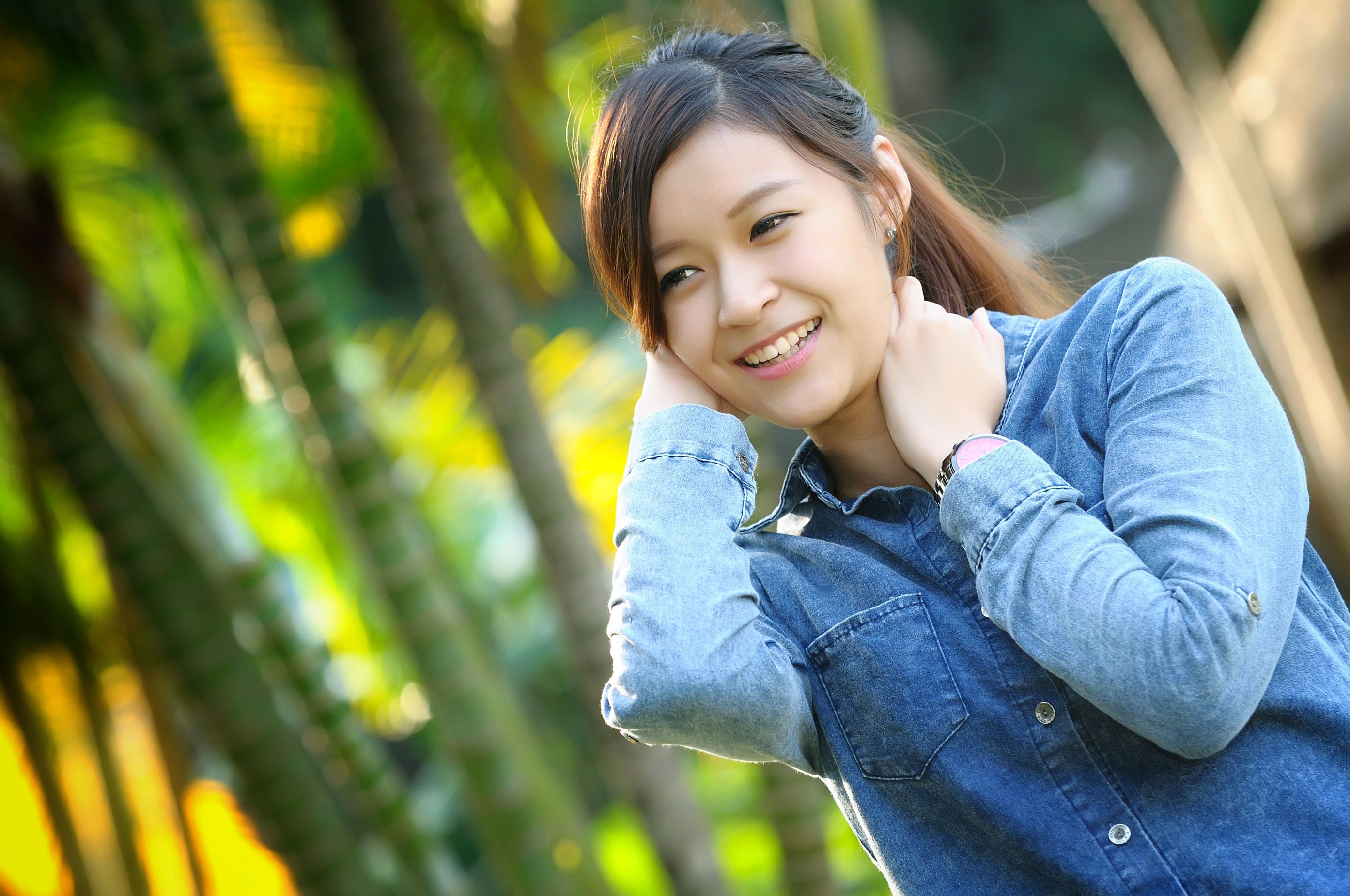 台湾少女Emily《小清新黑丝牛仔妹子》外拍-图5