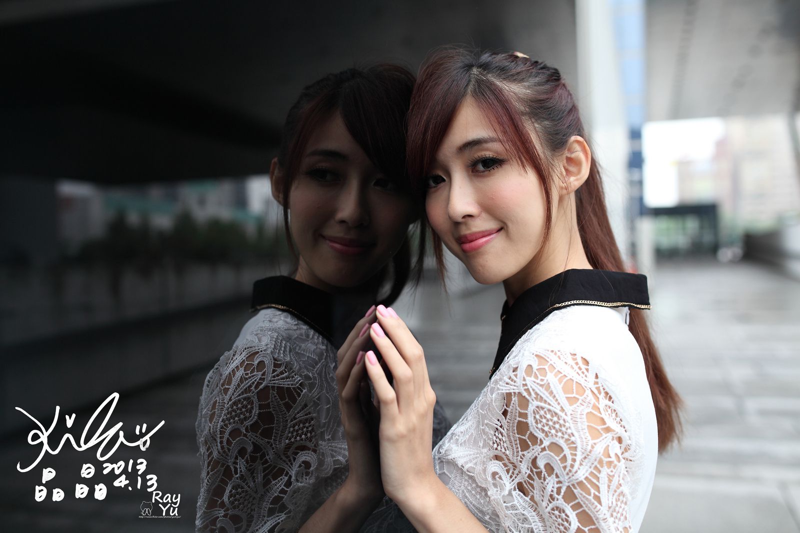 Kila晶晶/廖挺伶《2套黑丝街拍图片》-图9