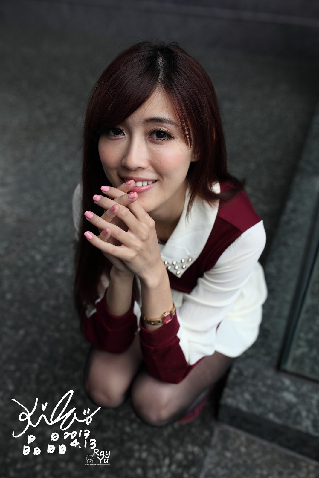 Kila晶晶/廖挺伶《2套黑丝街拍图片》-图10