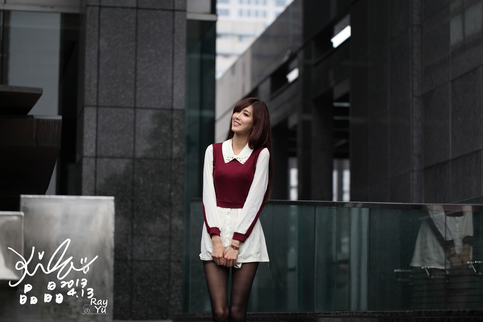 Kila晶晶/廖挺伶《2套黑丝街拍图片》-图16