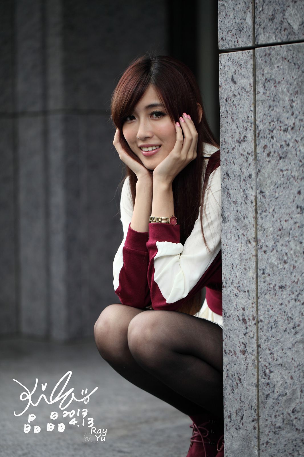 Kila晶晶/廖挺伶《2套黑丝街拍图片》-图20