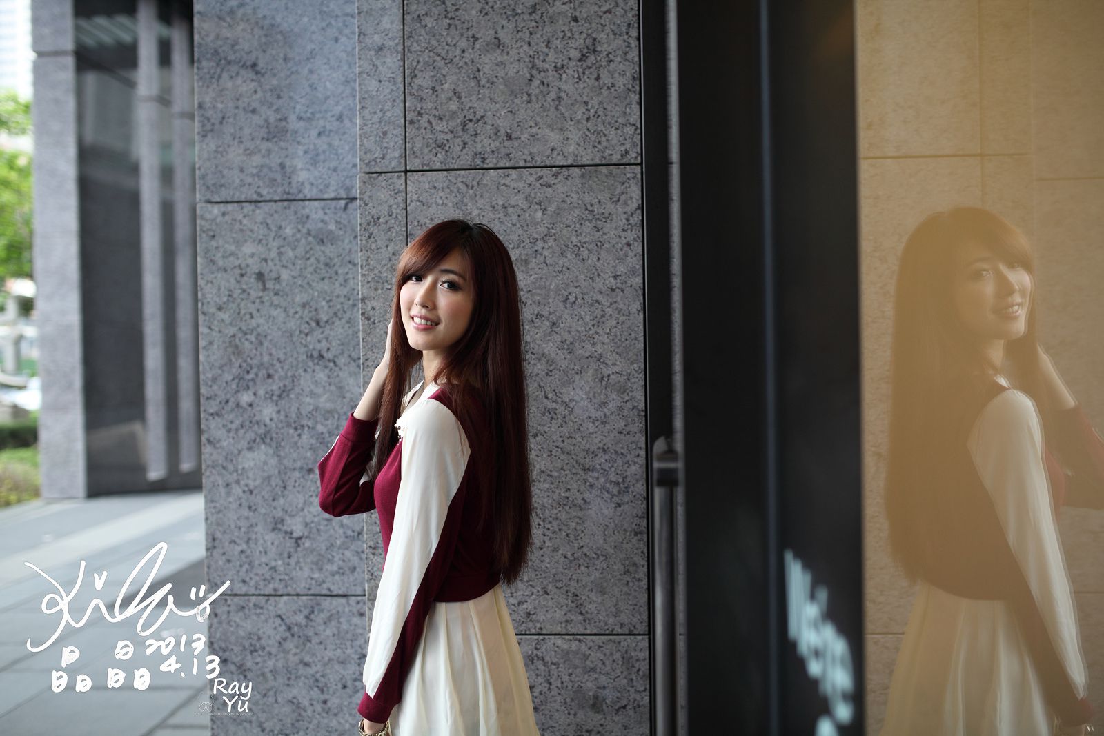 Kila晶晶/廖挺伶《2套黑丝街拍图片》-图35