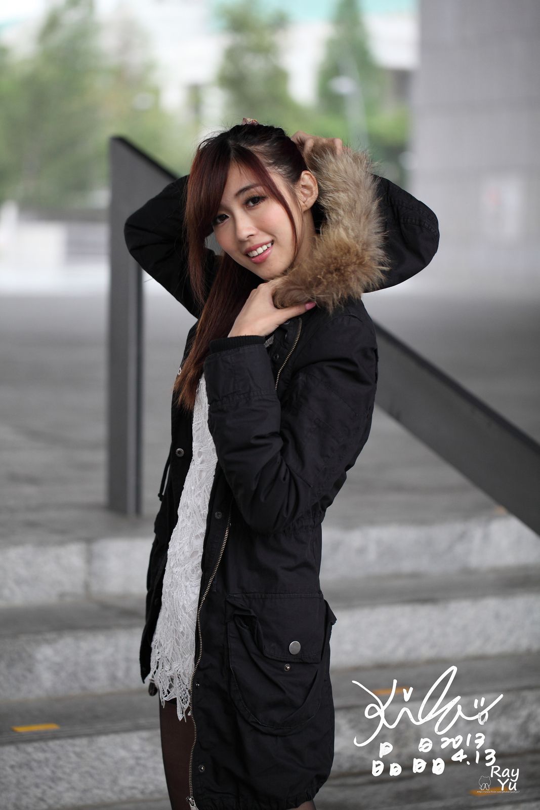 Kila晶晶/廖挺伶《2套黑丝街拍图片》-图39