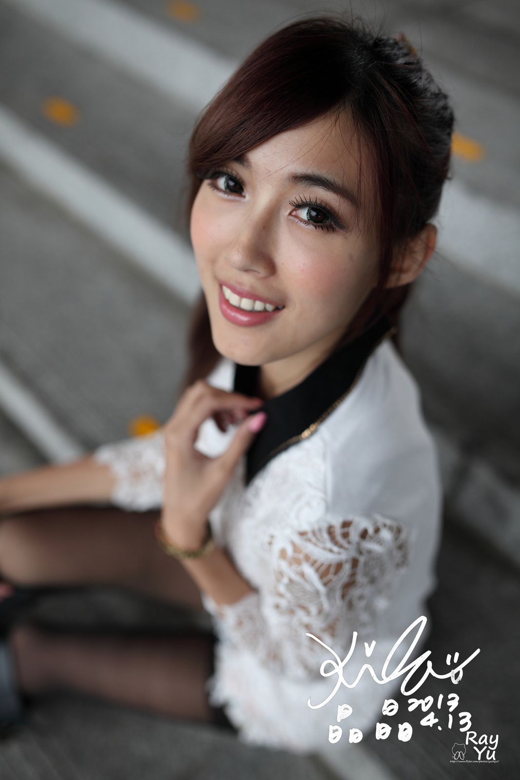 Kila晶晶/廖挺伶《2套黑丝街拍图片》-图40