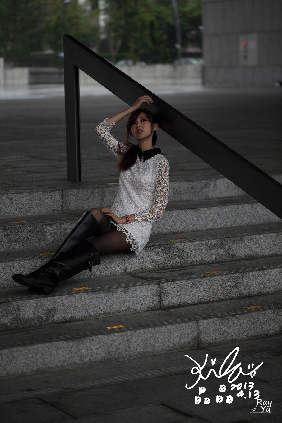 Kila晶晶/廖挺伶《2套黑丝街拍图片》-图54