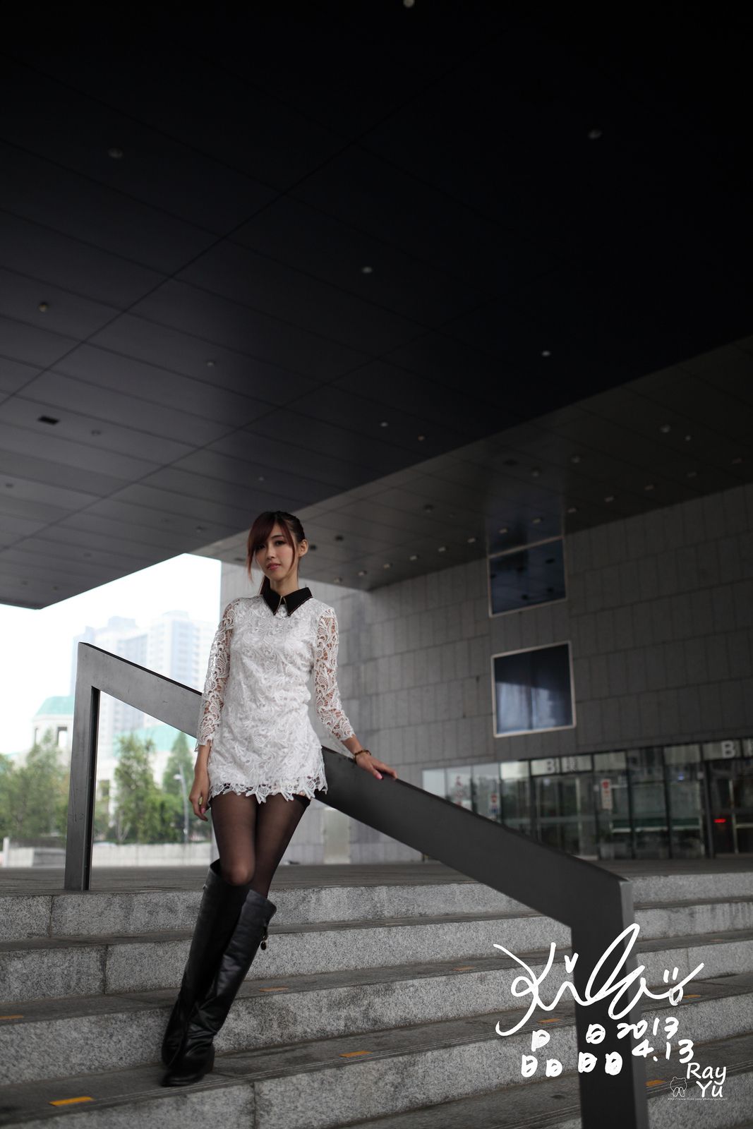 Kila晶晶/廖挺伶《2套黑丝街拍图片》-图65