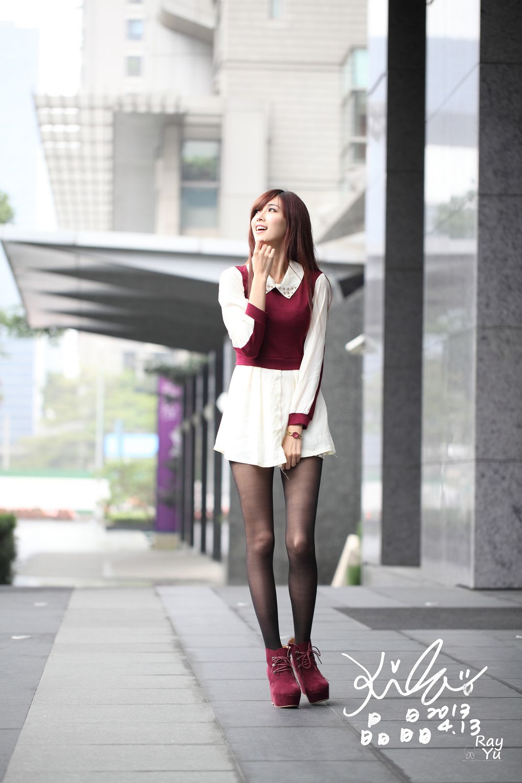 Kila晶晶/廖挺伶《2套黑丝街拍图片》-图72