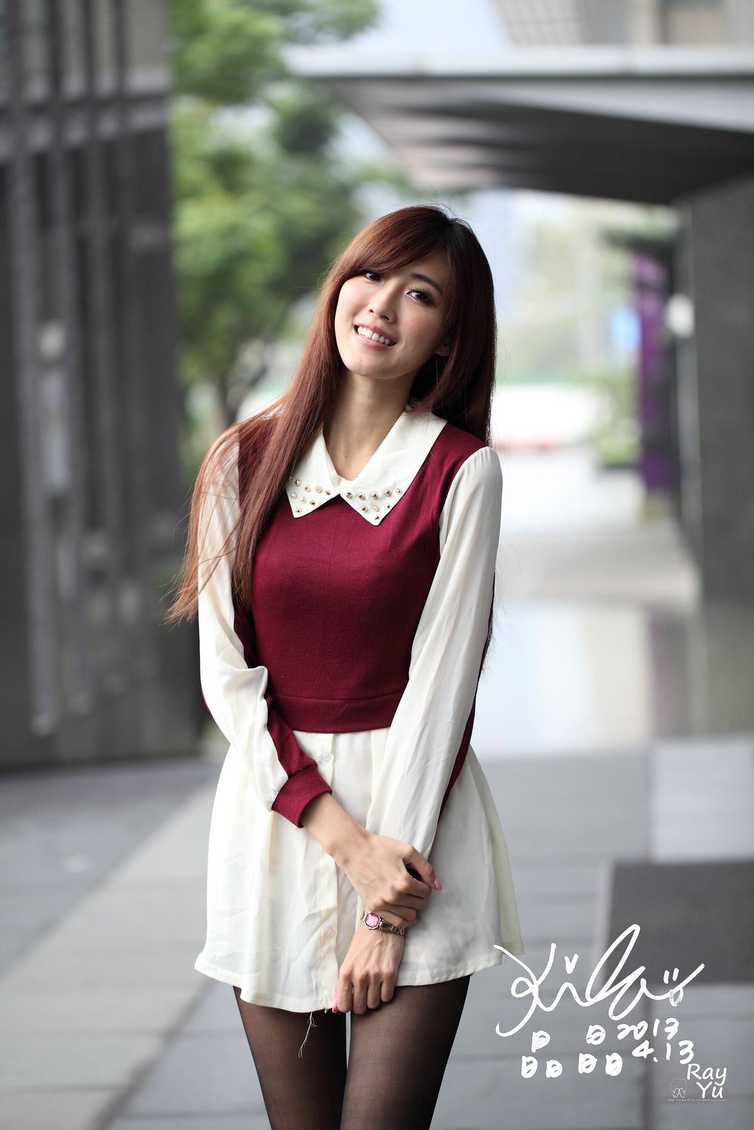 Kila晶晶/廖挺伶《2套黑丝街拍图片》-图75