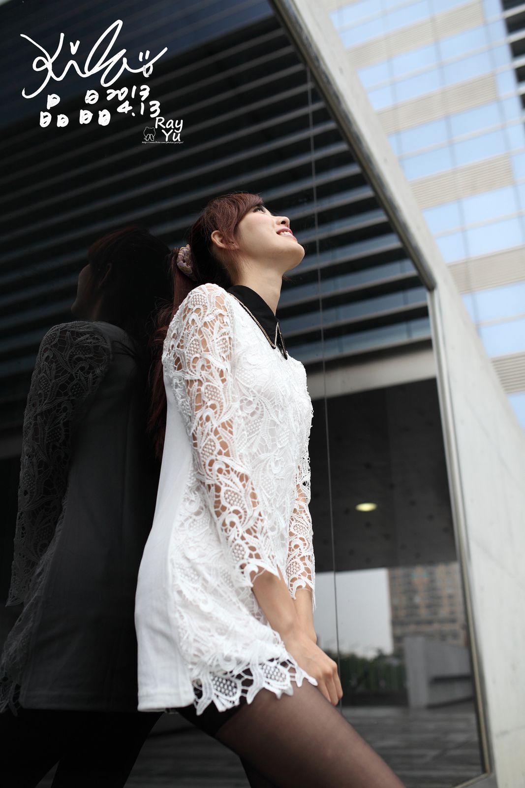 Kila晶晶/廖挺伶《2套黑丝街拍图片》-图8