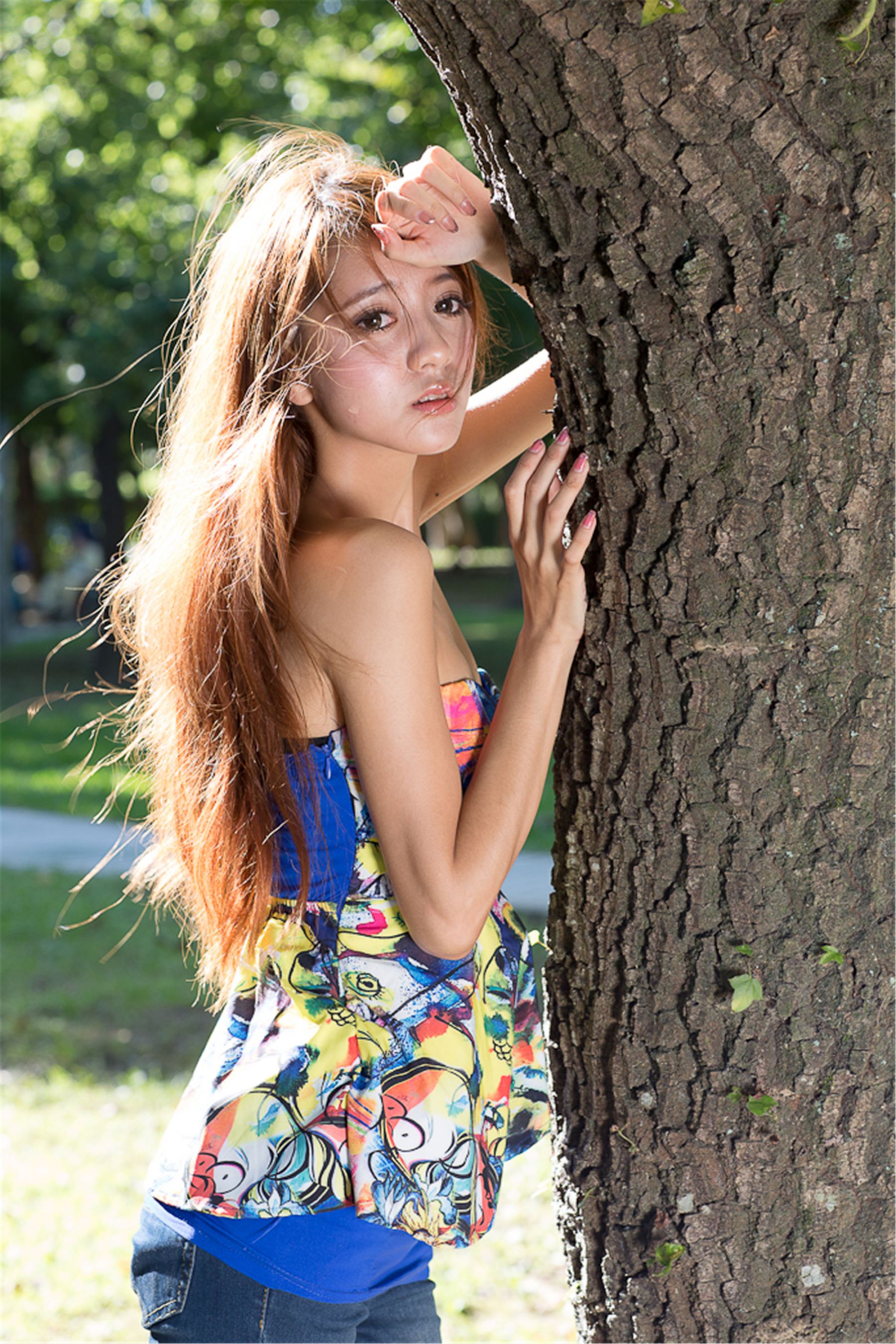 台湾美女妍安/吕芷葇《大安森林公園外拍》-图25