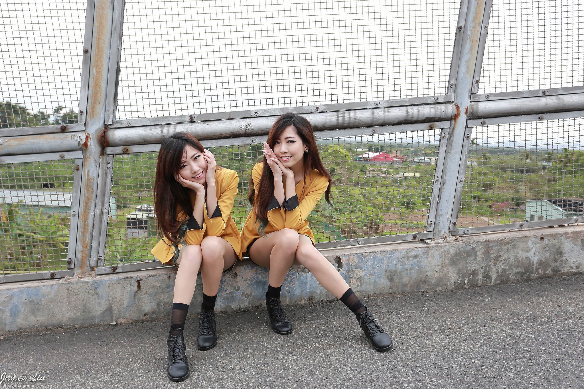 极品清纯甜美台湾双胞胎姐妹花清新外拍-图9