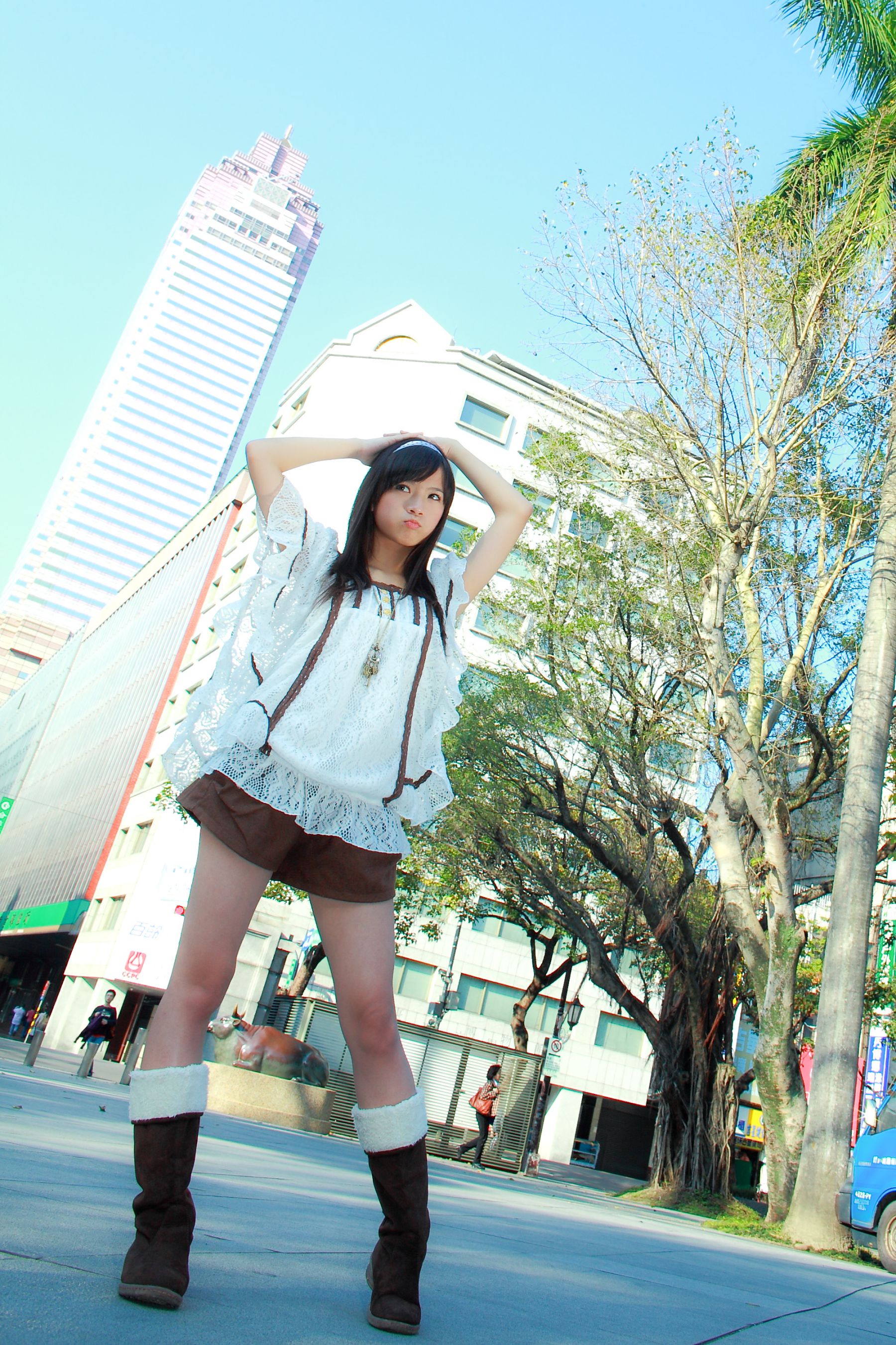 台湾美少女小敬/虞成敬《4套小清新外拍图片》写真合集-图29